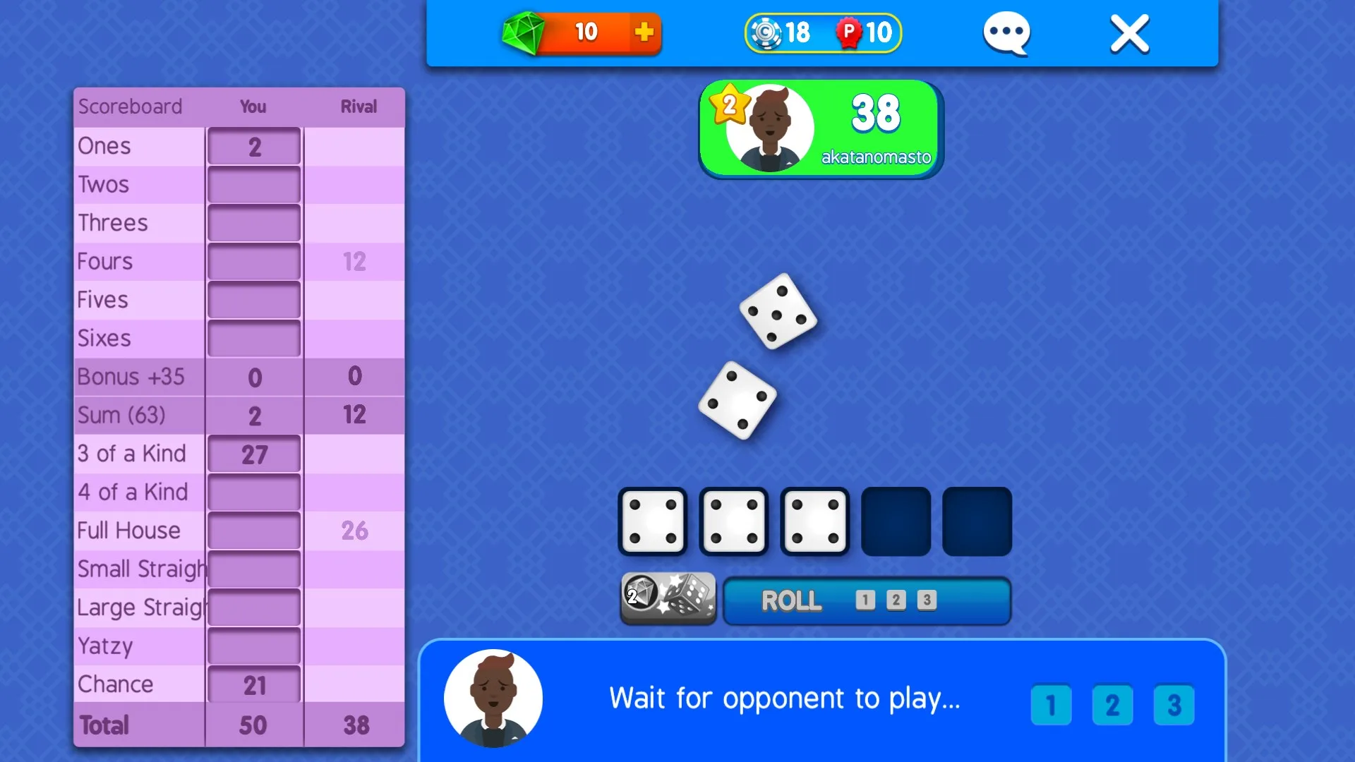 Yatzy Arena - кубик игральный screenshot 2