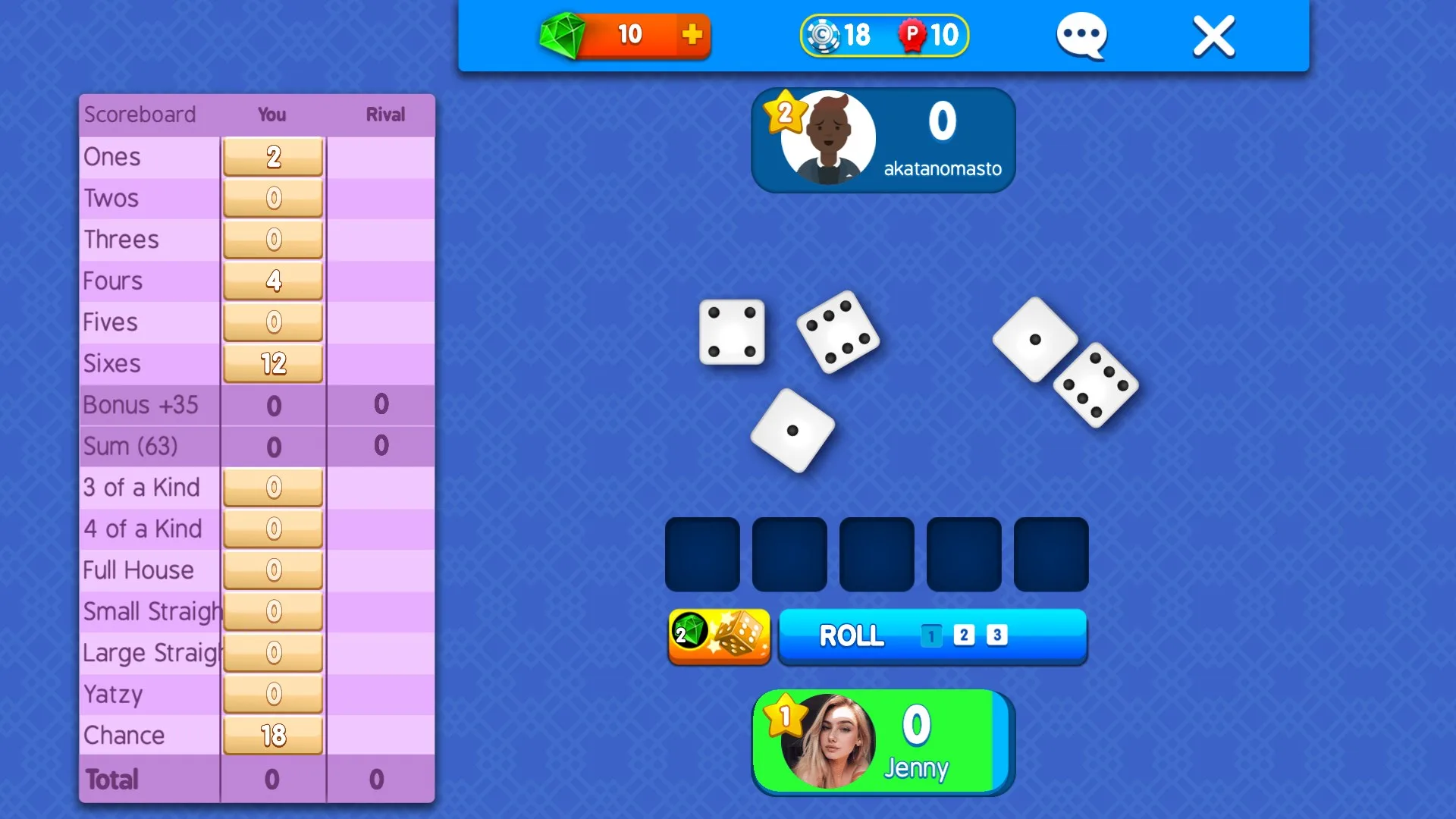 Yatzy Arena - кубик игральный screenshot 4