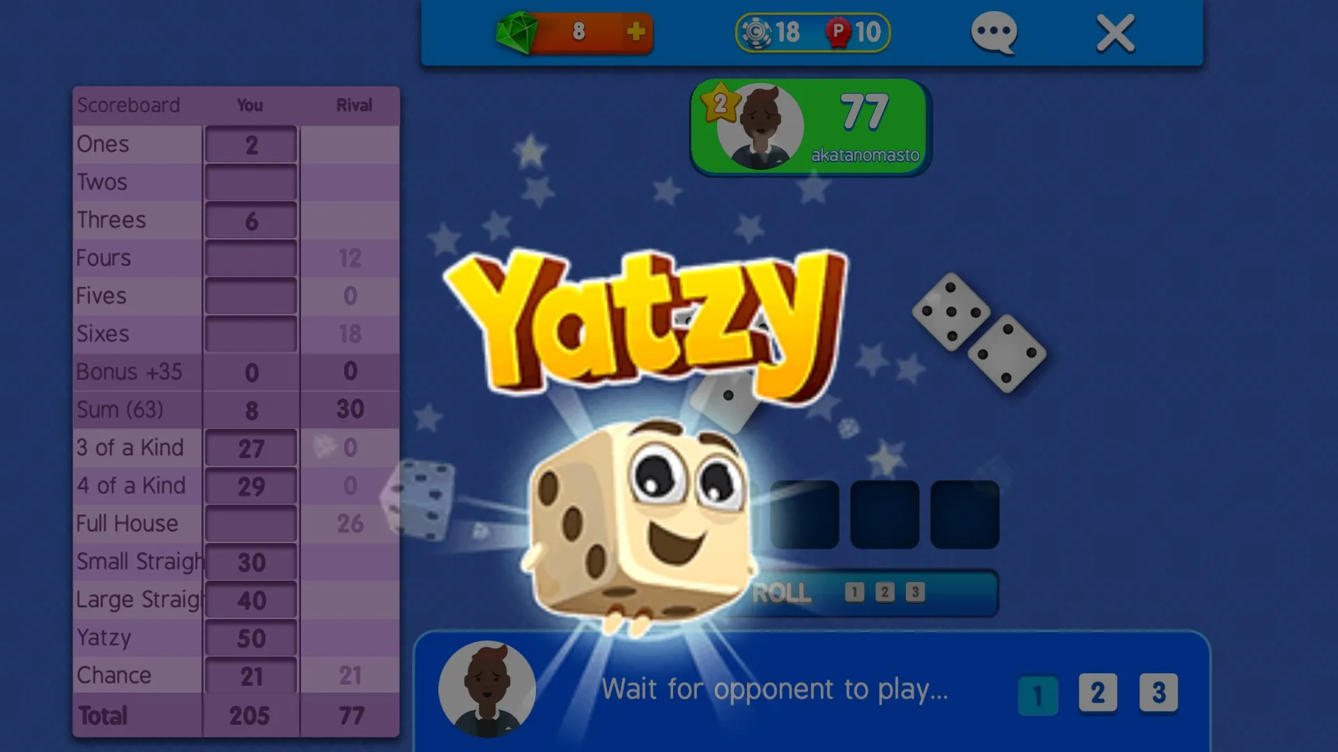 Yatzy Arena - кубик игральный screenshot 5