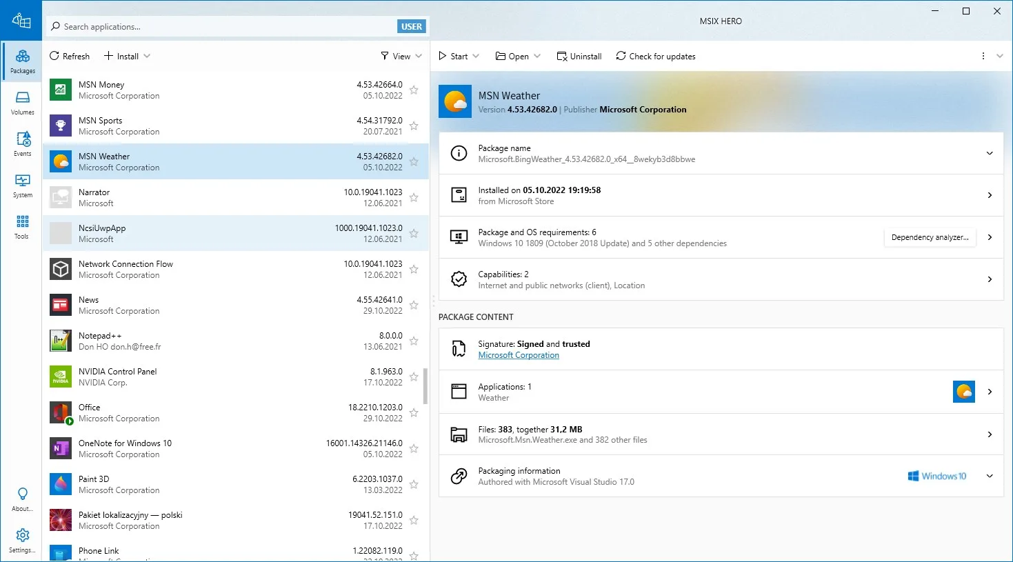 MSIX Hero screenshot 1