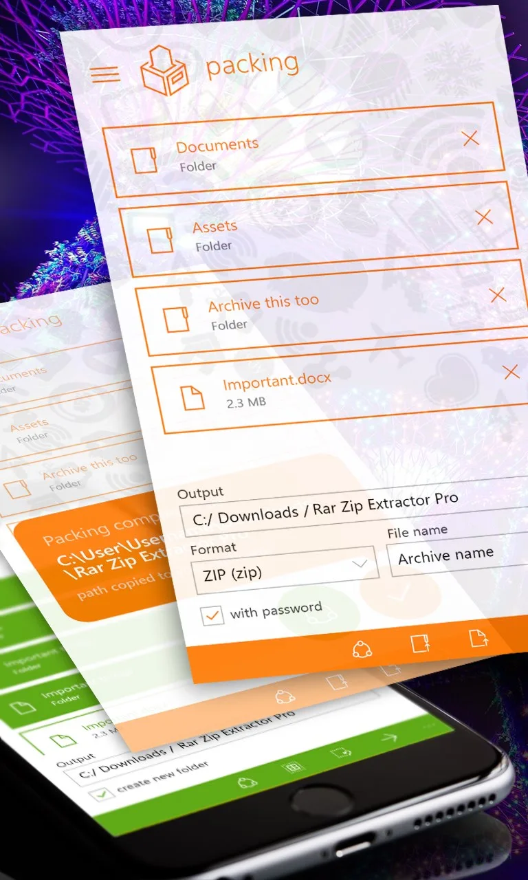 Rar Zip Extractor Pro screenshot 1