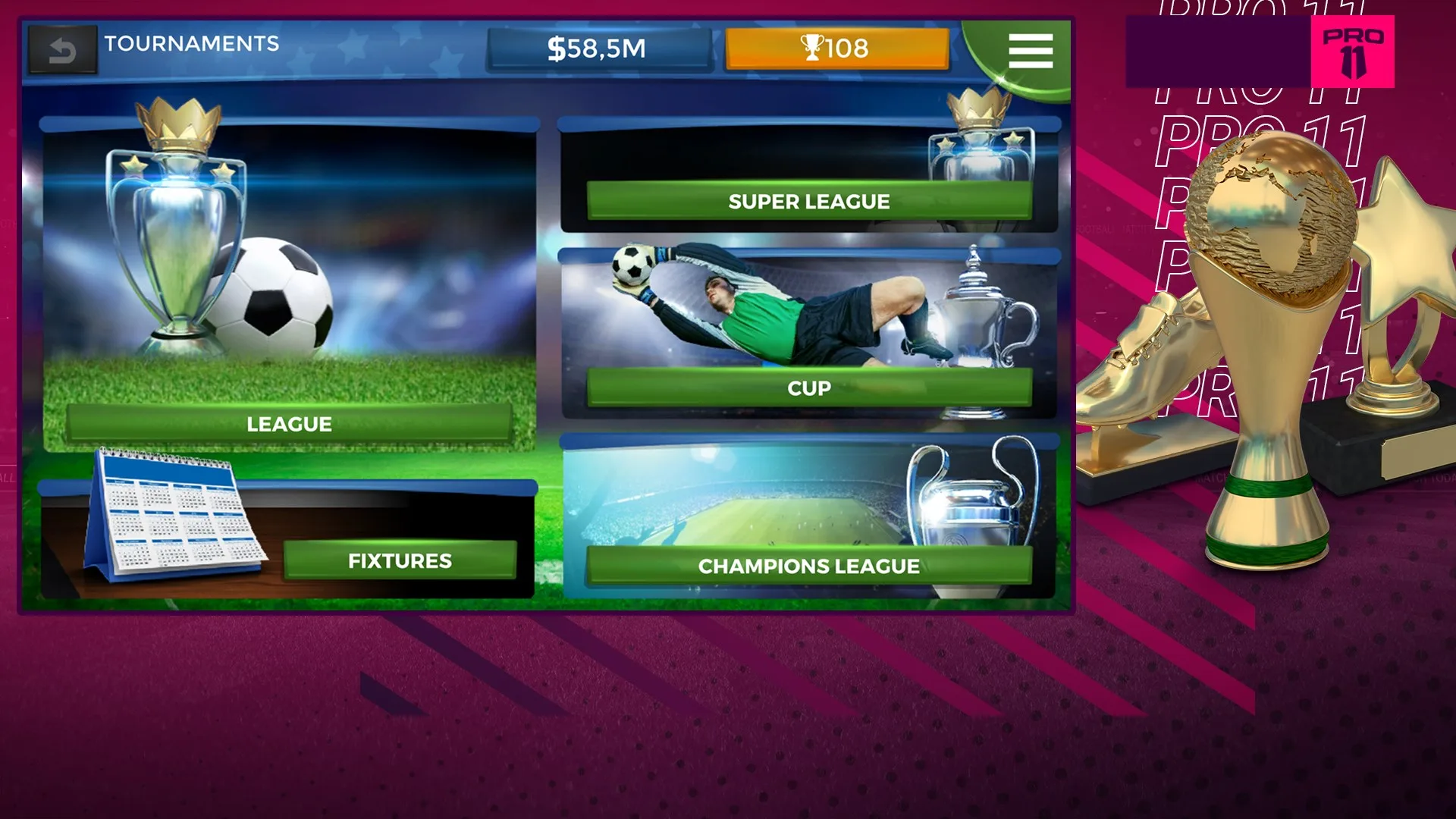 Pro 11 - Football Manager Game screenshot 4