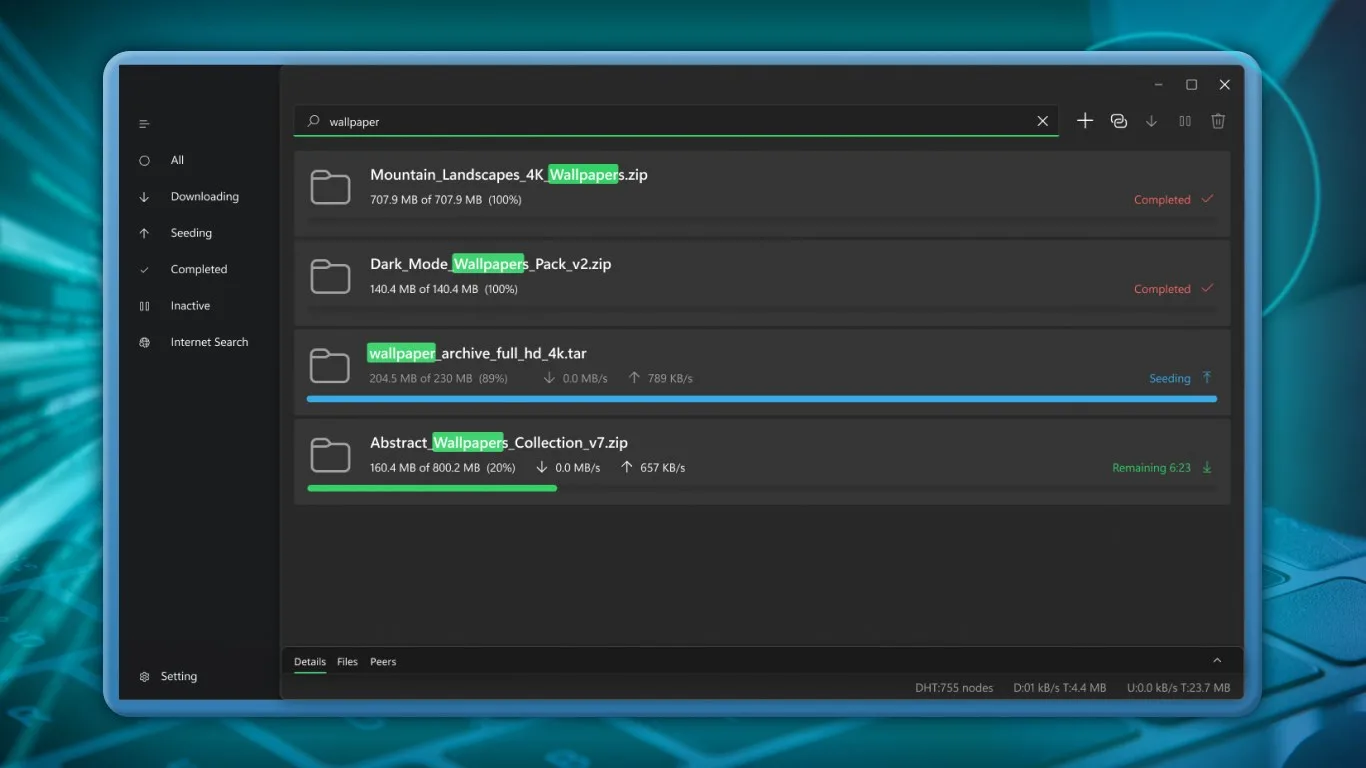 Torrent Manager screenshot 1