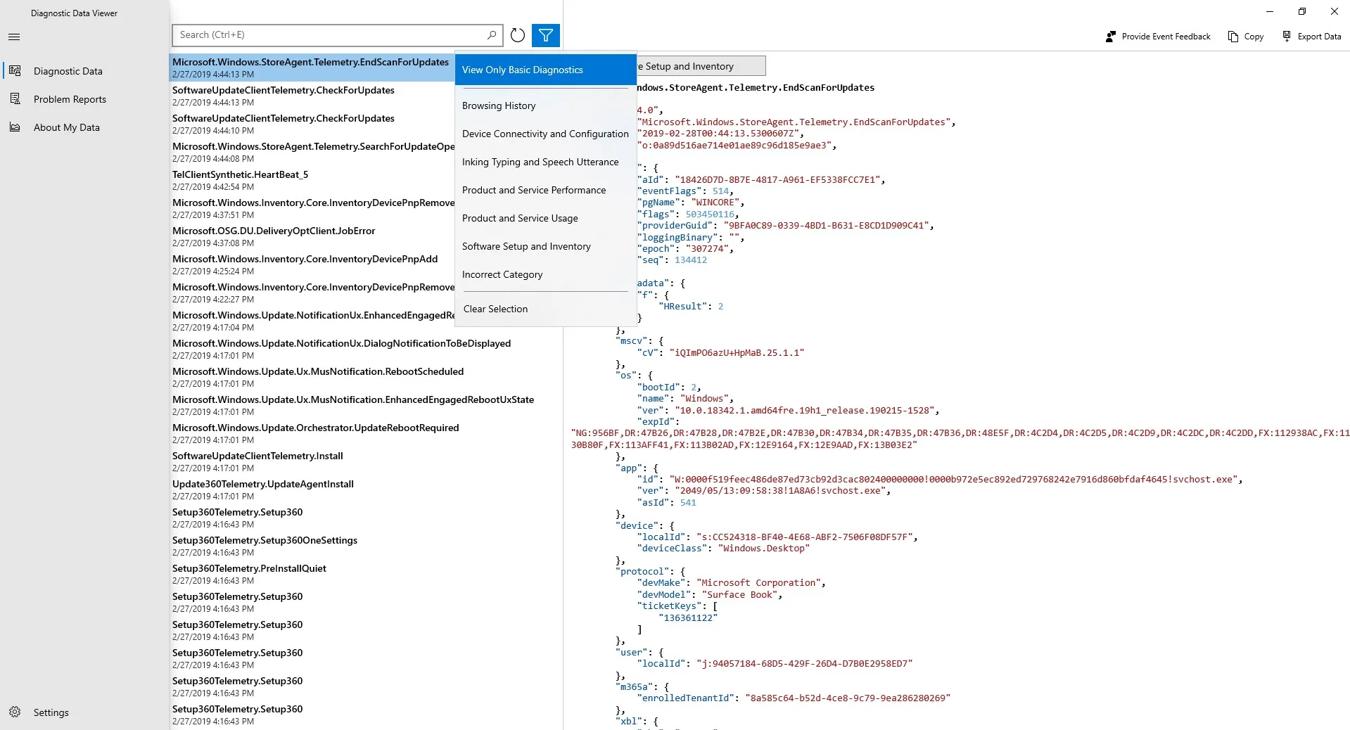 Засіб перегляду діагностичних даних screenshot 2