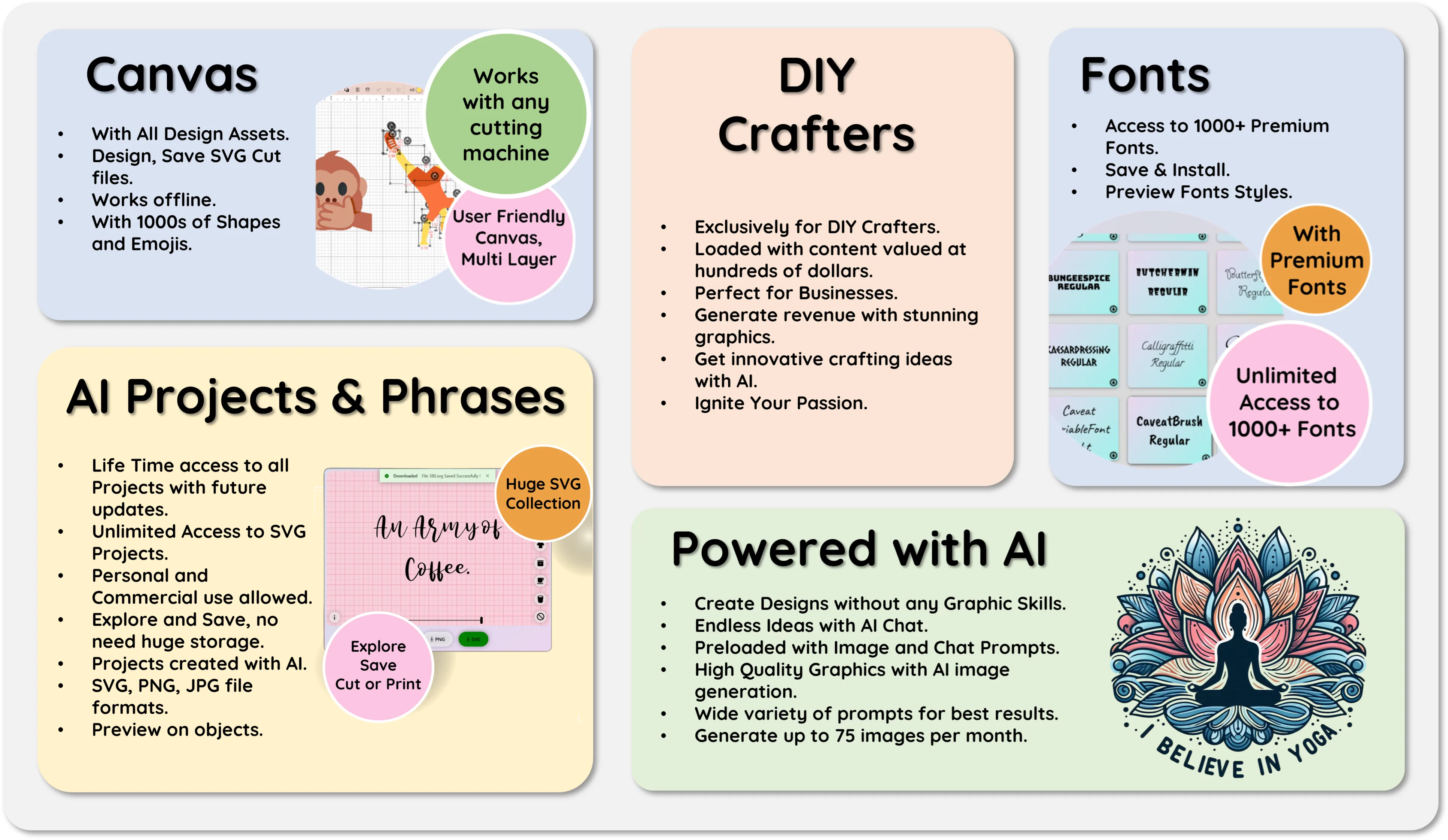 Design SVG Maker & Unlimited Projects, Fonts screenshot 1