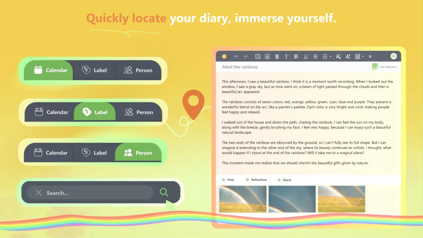 Rainbow Diary - Journal, Note & Essay Book screenshot 3