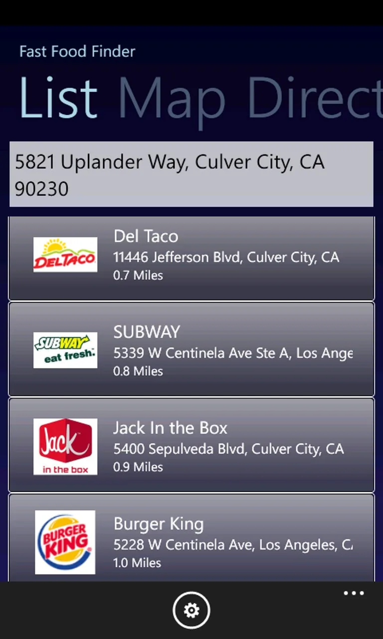 Fast Food Finder screenshot 1