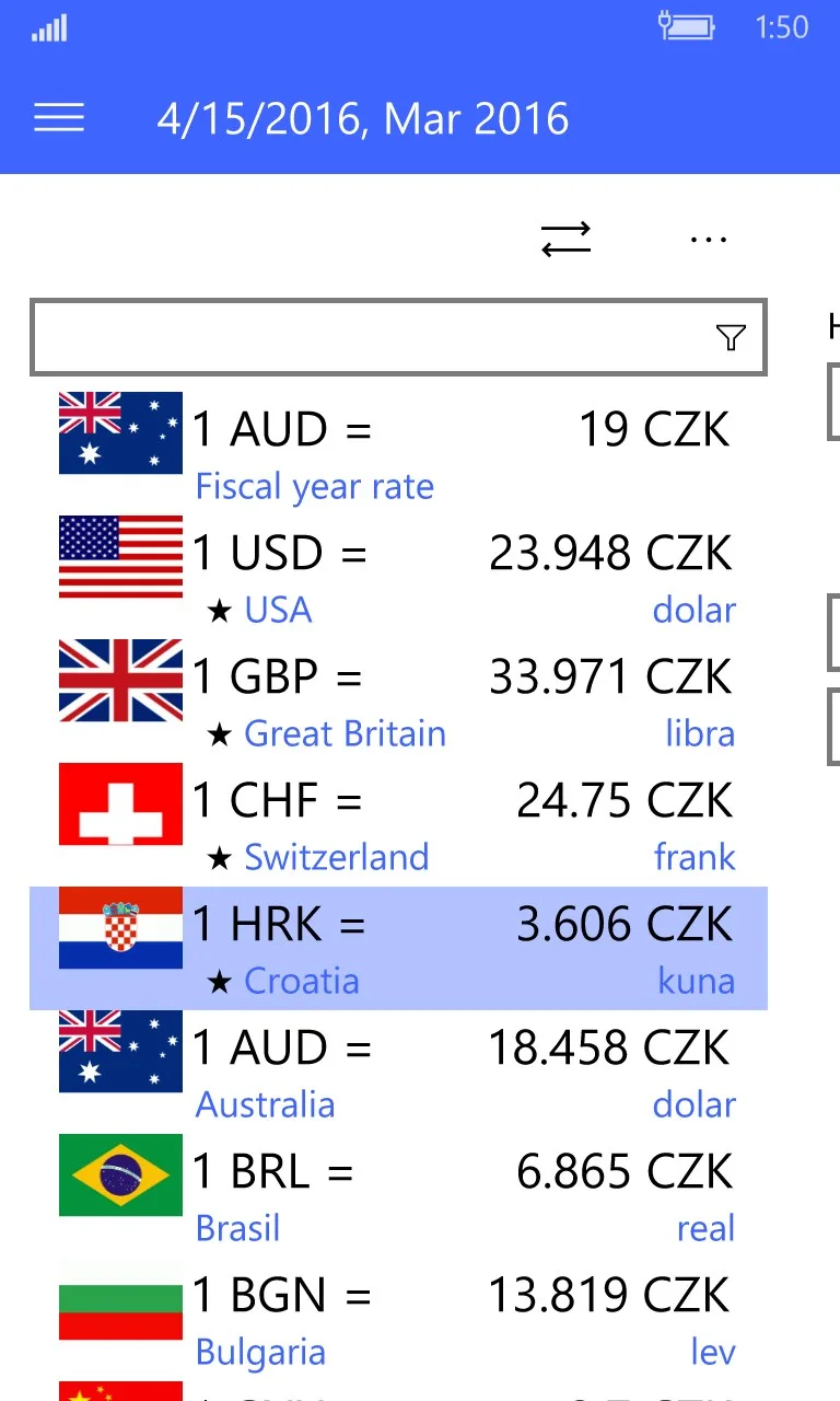 Exchange rates free screenshot 2