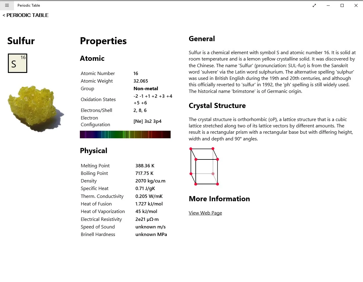 Periodic Table screenshot 2