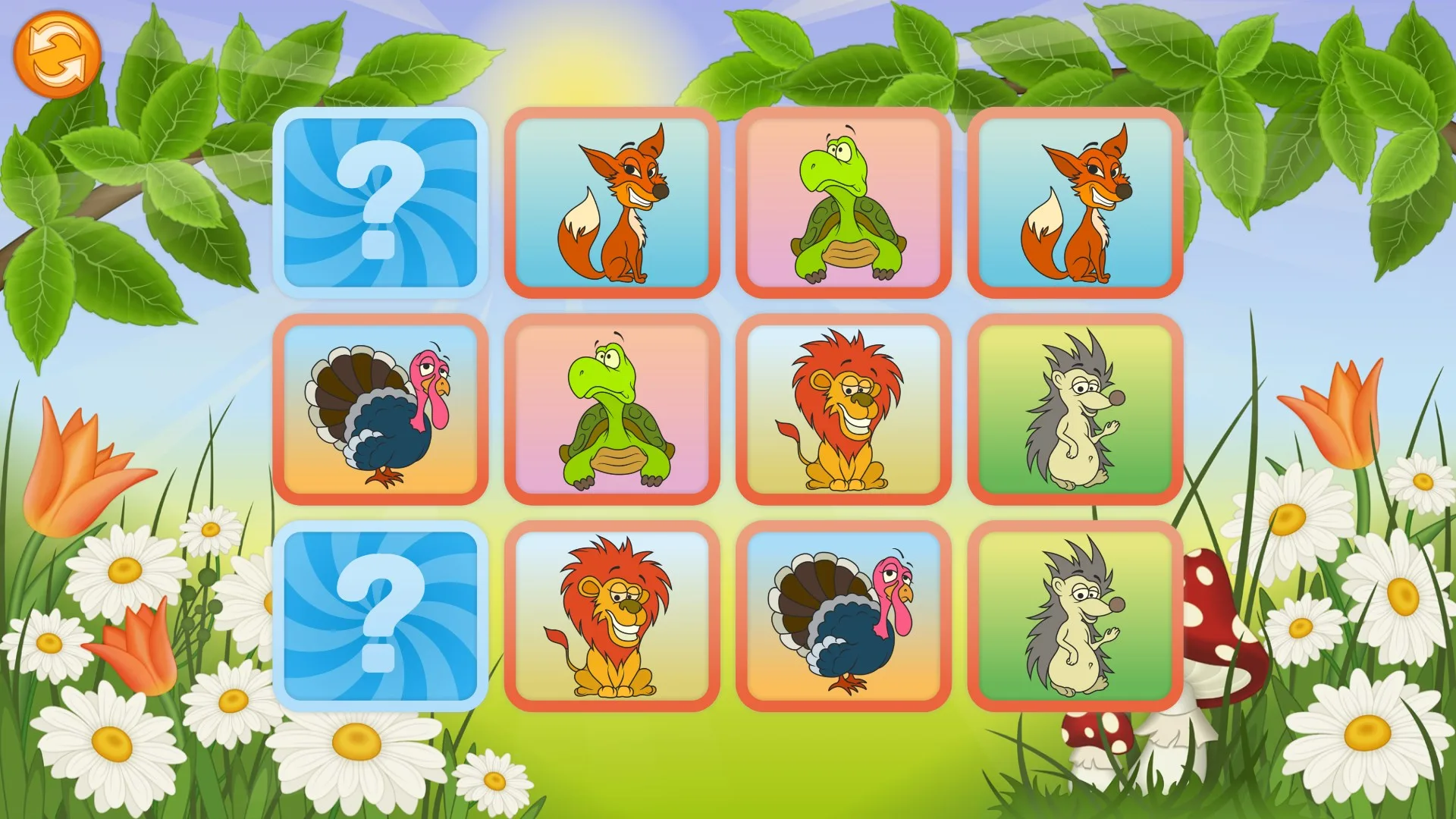 Животные - Найди одинаковые картинки screenshot 1