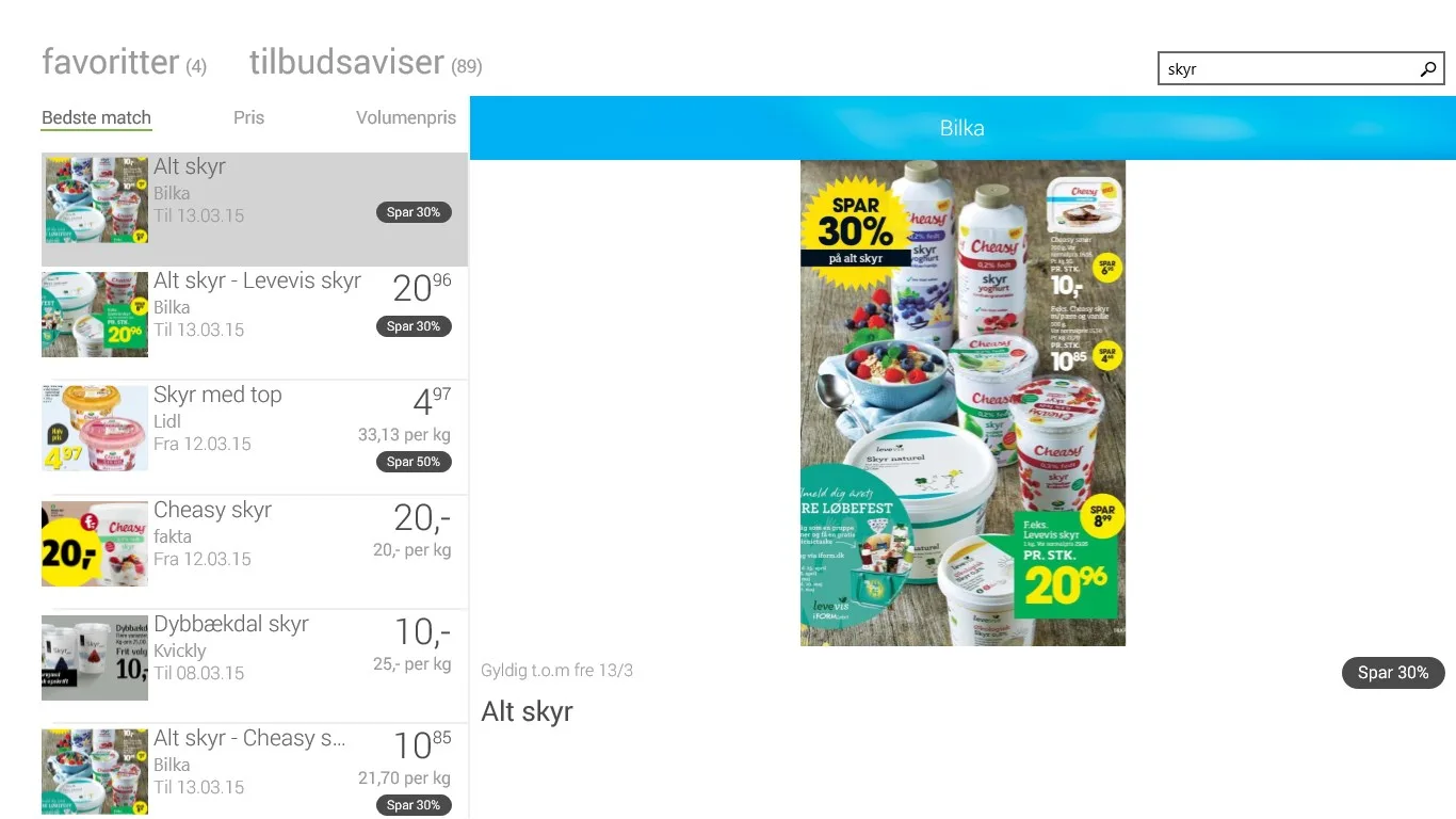 minetilbud screenshot 3