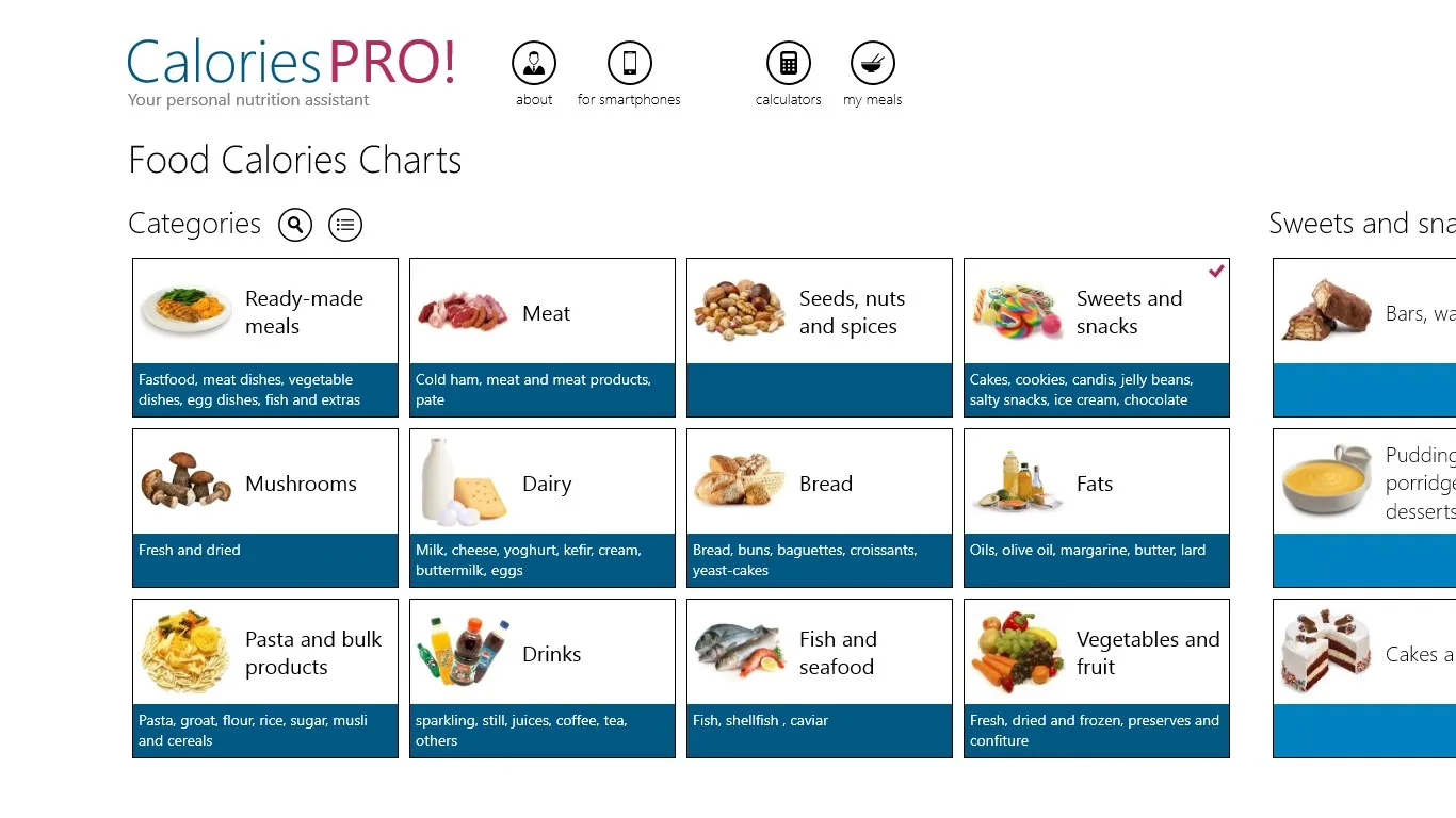 Calories PRO! screenshot 1