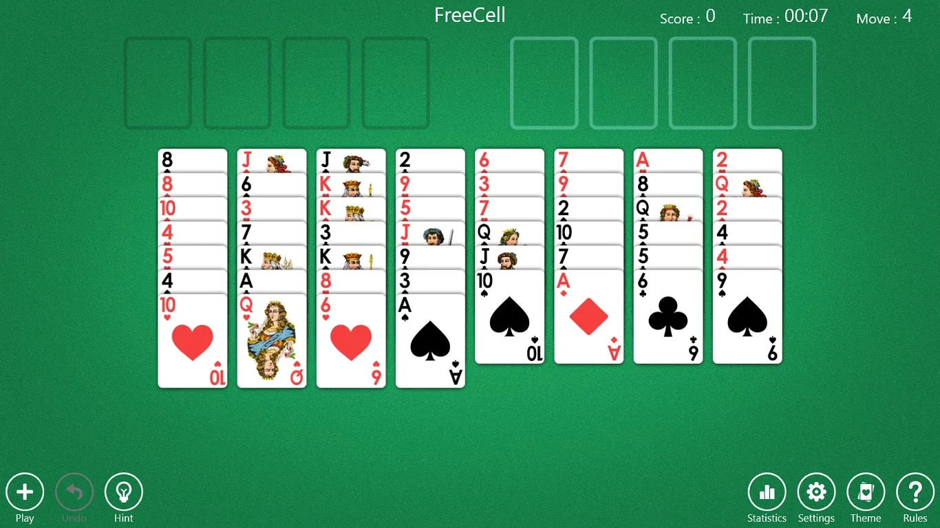 Aces FreeCell Solitaire screenshot 1