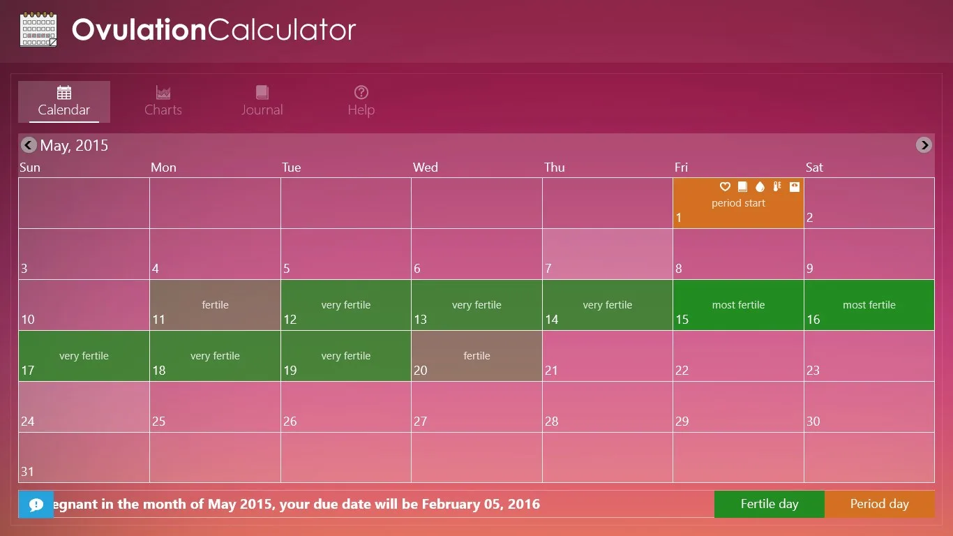 OvulationCalculator screenshot 1