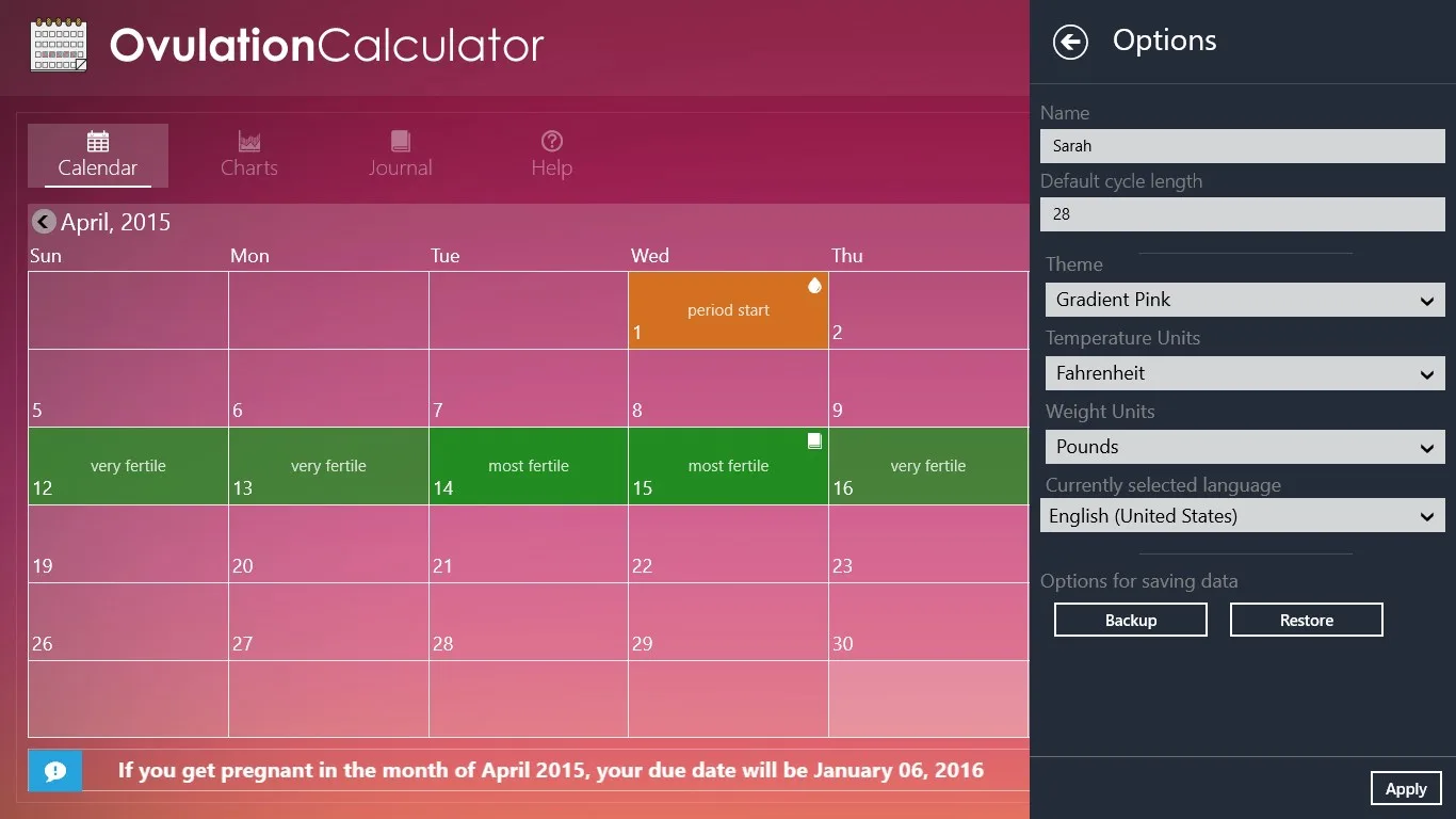 OvulationCalculator screenshot 5