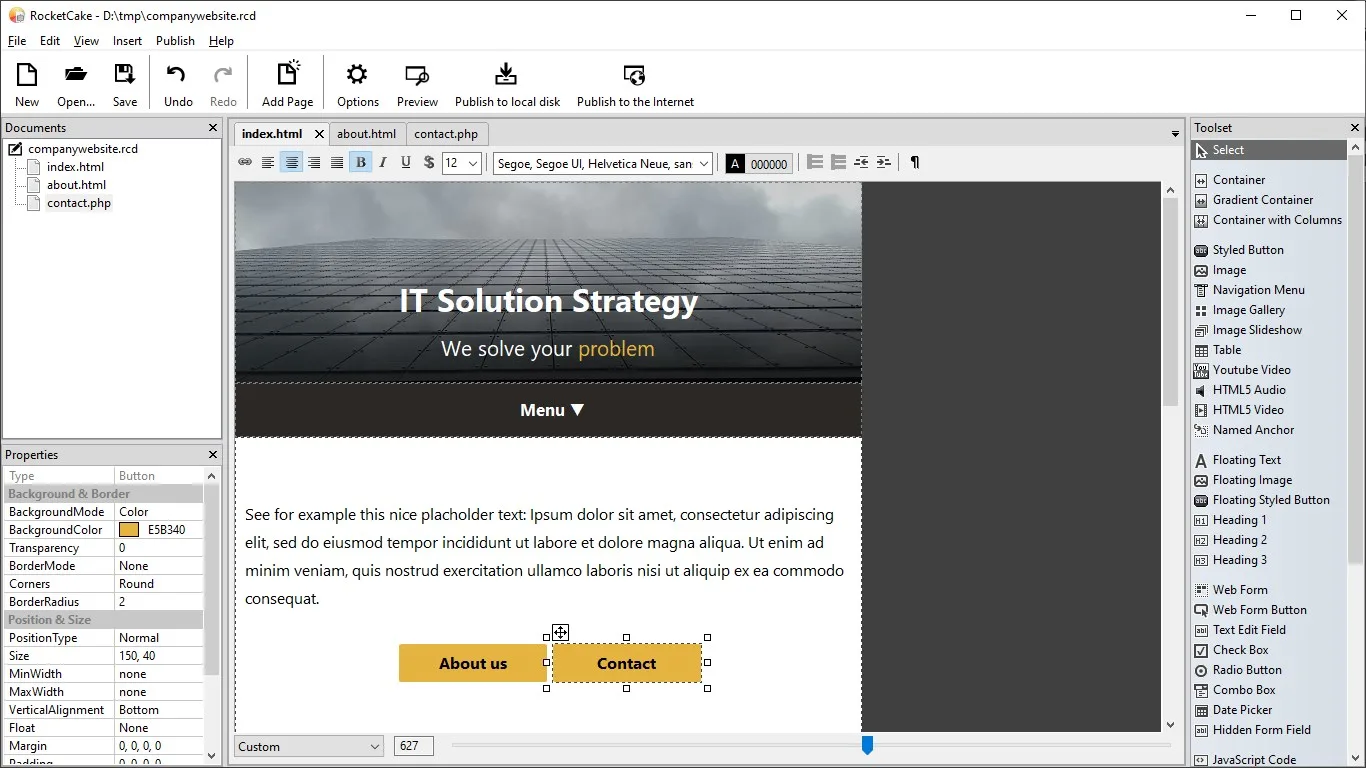 RocketCake Responsive Website Designer Free screenshot 4