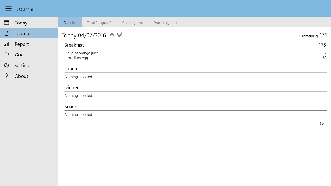 Дневник питания 10 screenshot 1