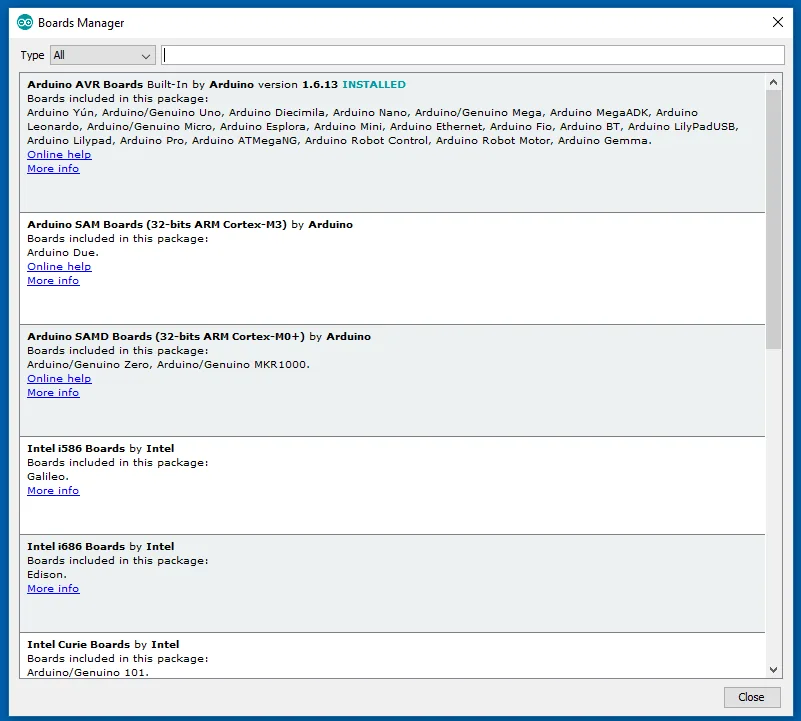 Arduino IDE screenshot 1