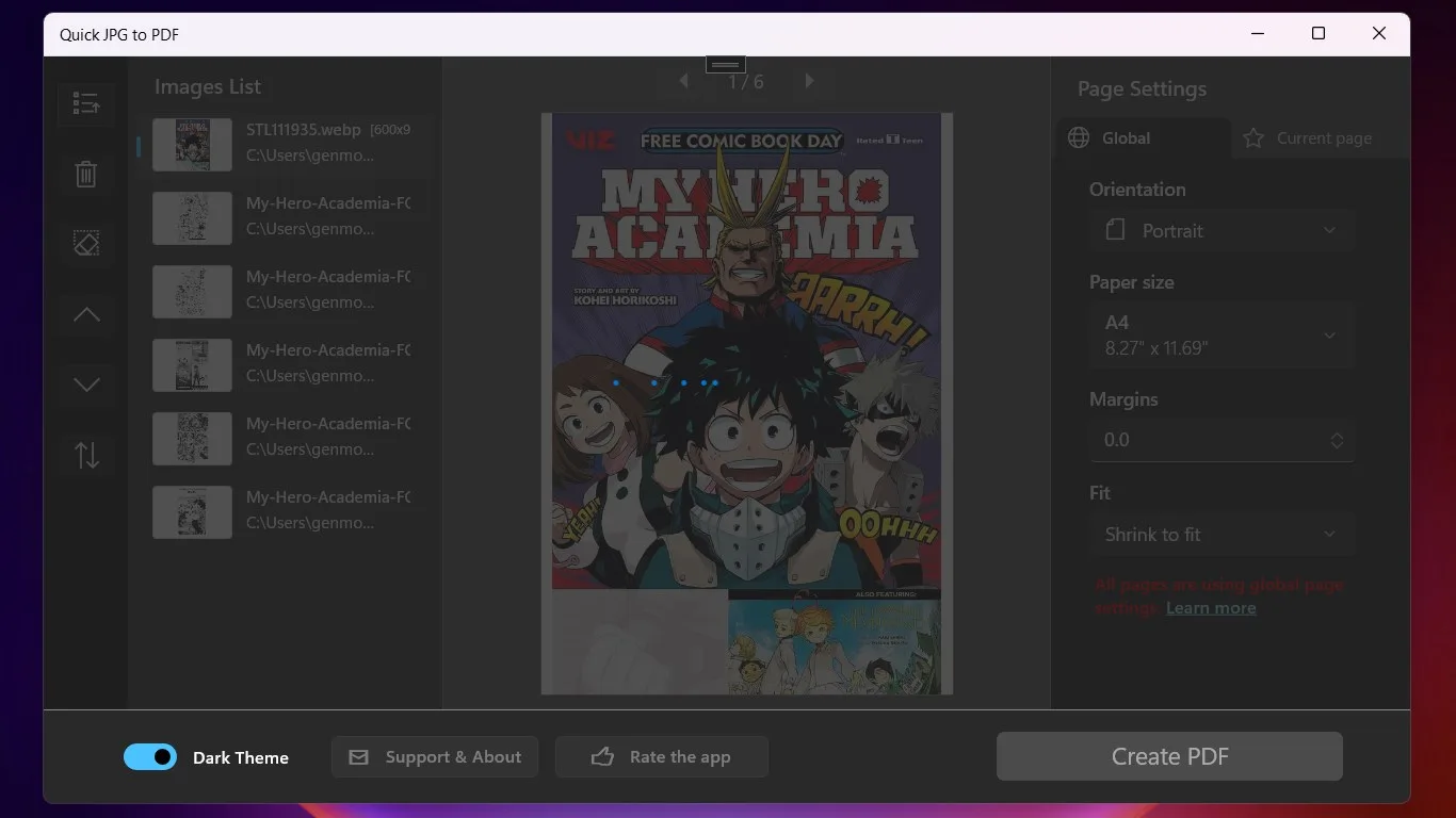 Quick JPG to PDF (Offline) screenshot 3