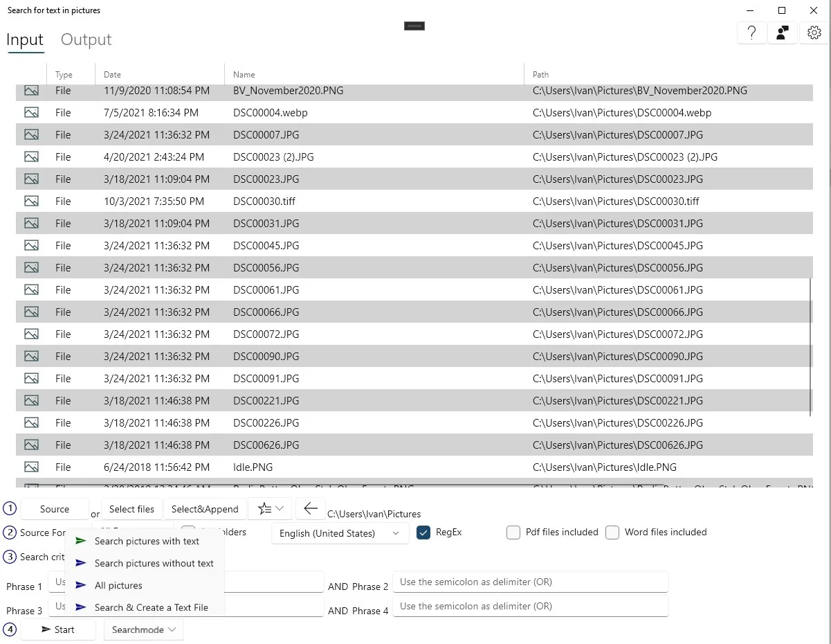 Поиск текста в изображениях screenshot 4