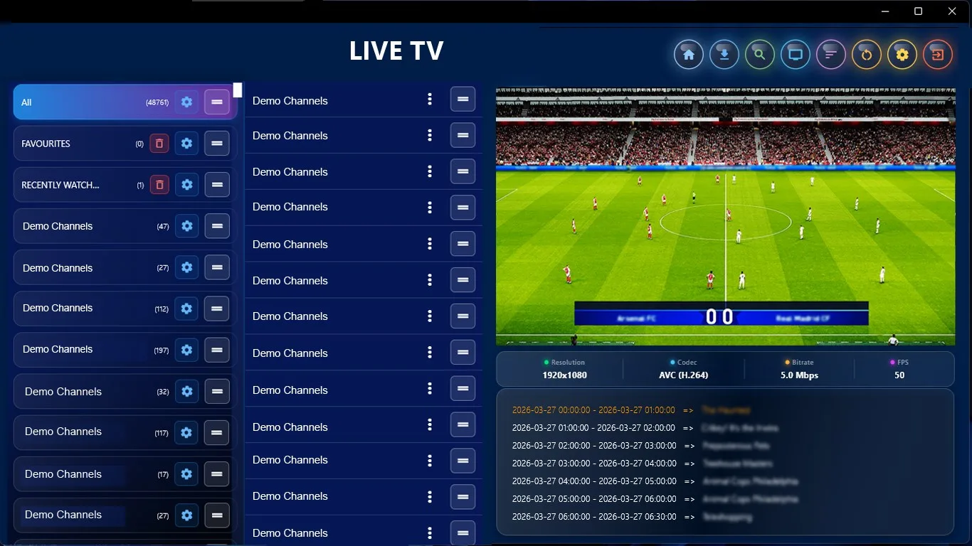 IPTV for Windows - Пряма трансляція screenshot 5