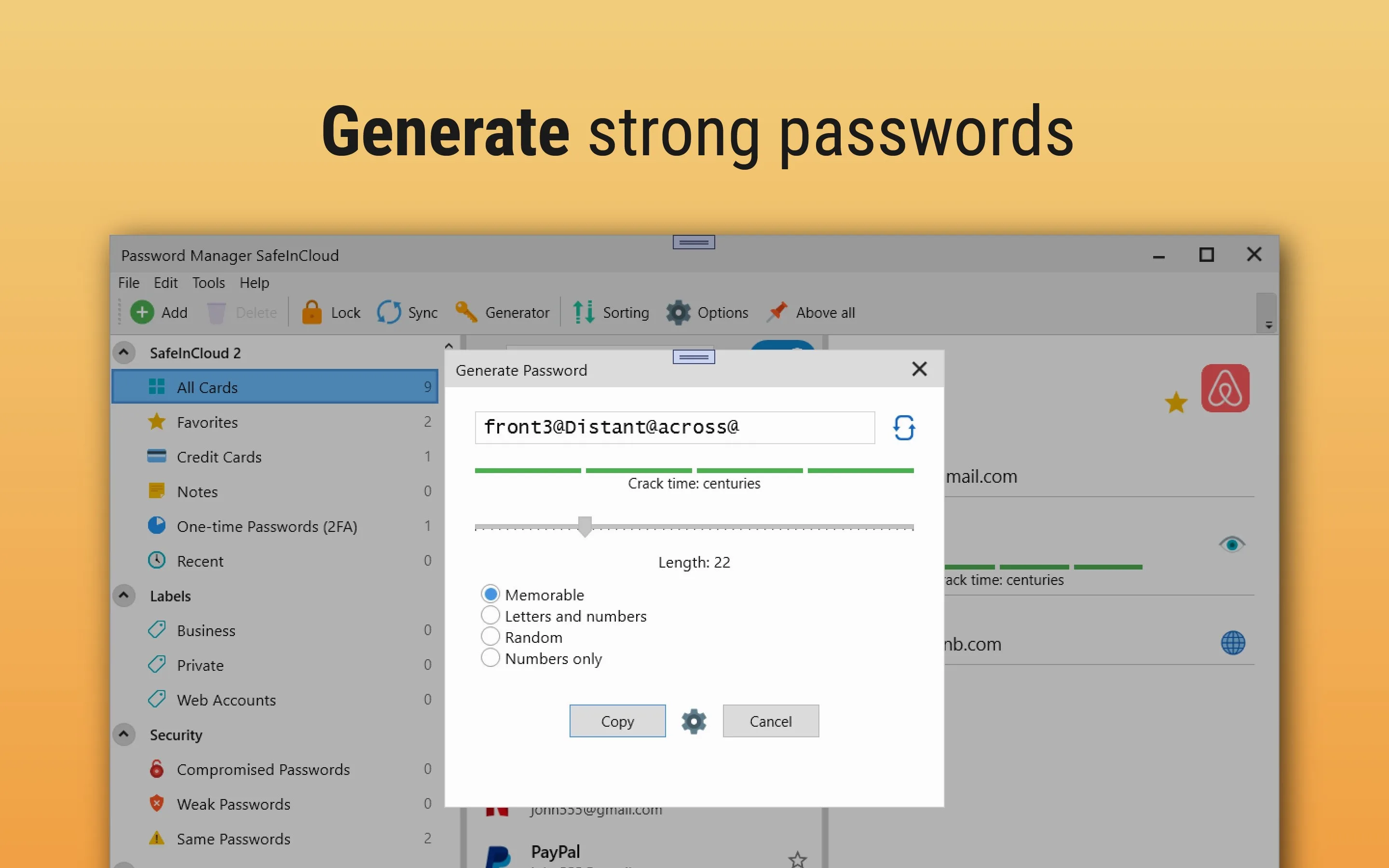 Passwords & Codes－Safe screenshot 3