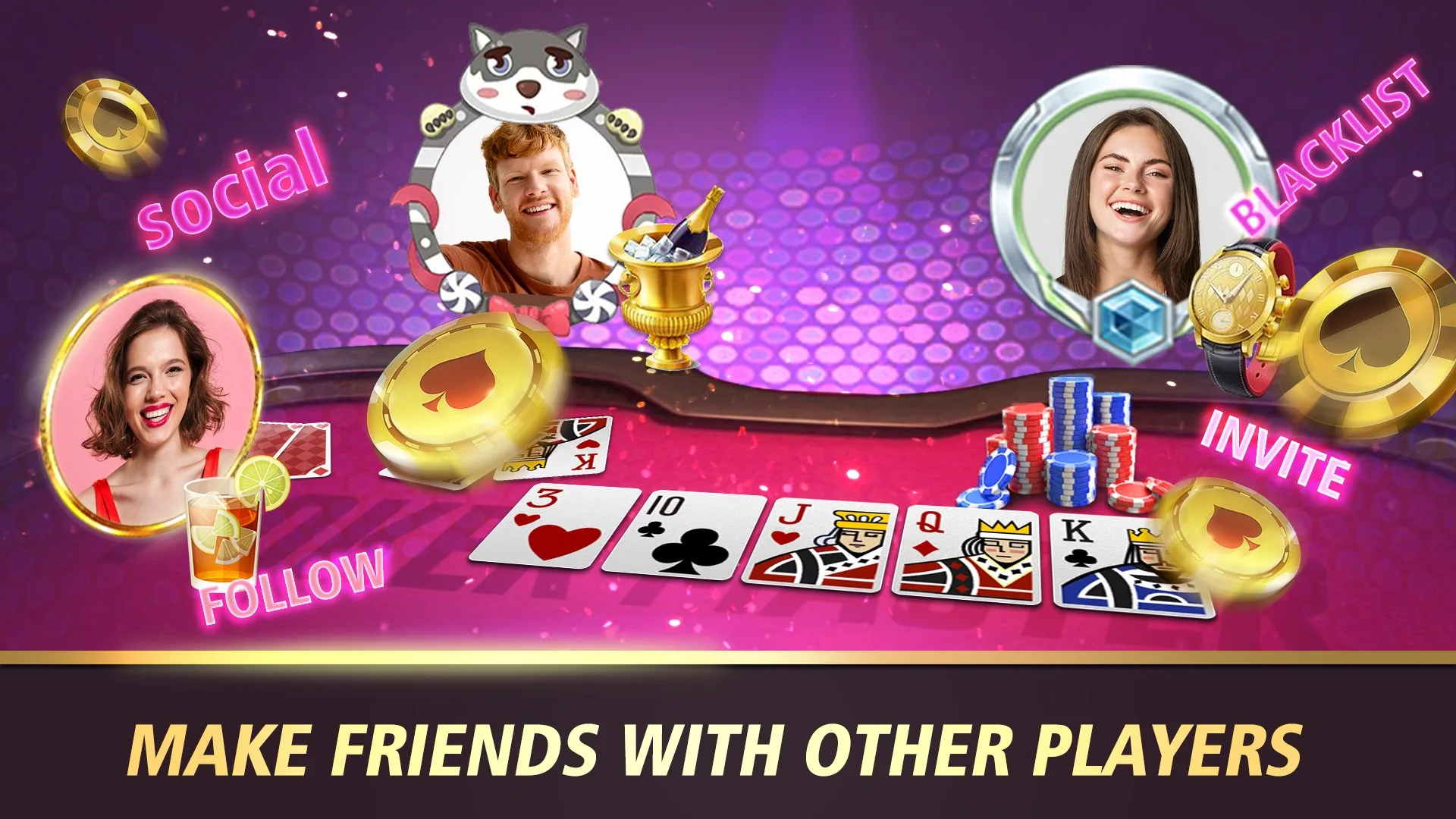 Poker Master - Техасский Холдем Покер, Рулетка, Блэкджек, Баккара, Омаха, Игровой автомат, Тин Патти screenshot 2