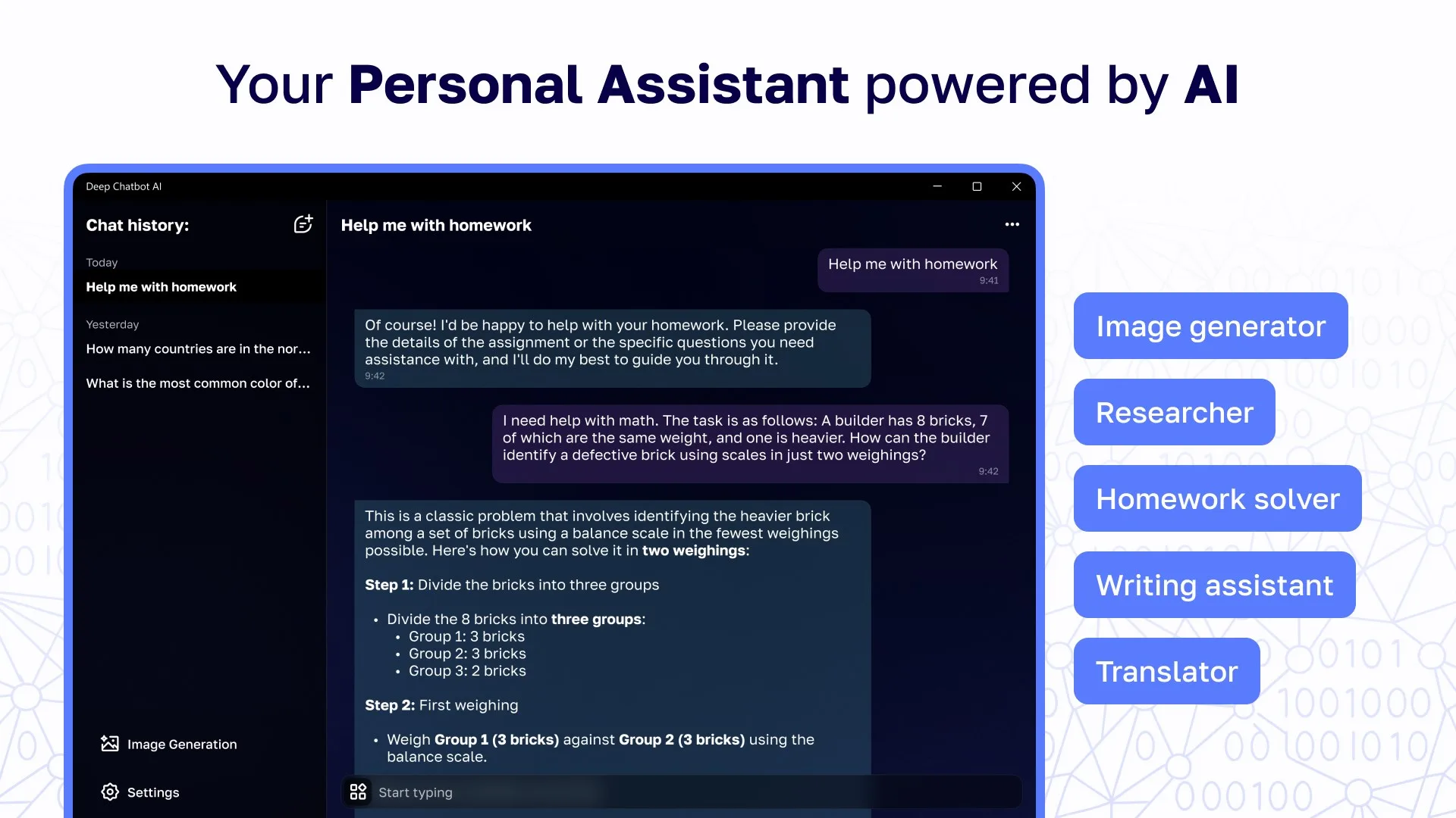 Deep Chatbot AI - Image & Text Generation screenshot 1