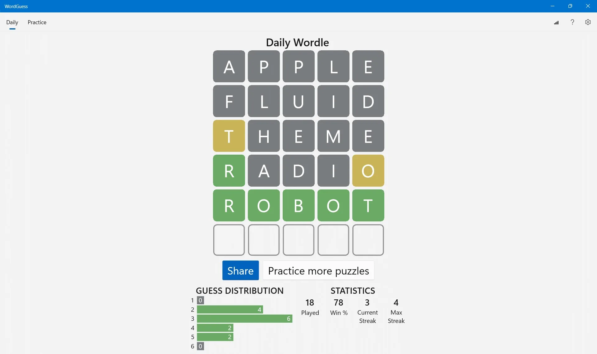 WordGuess screenshot 1