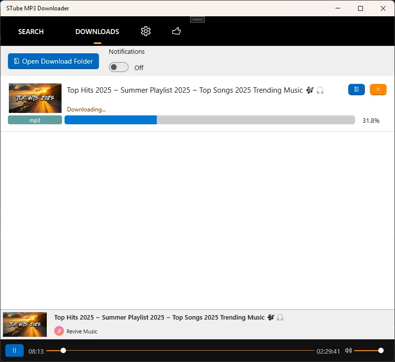 Simple Descargar Música & MP3 Convertidor screenshot 2