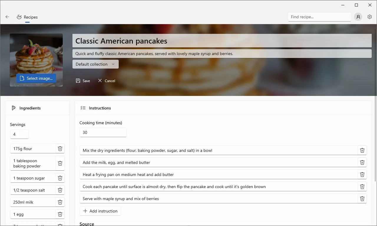 Recipe Collection screenshot 2