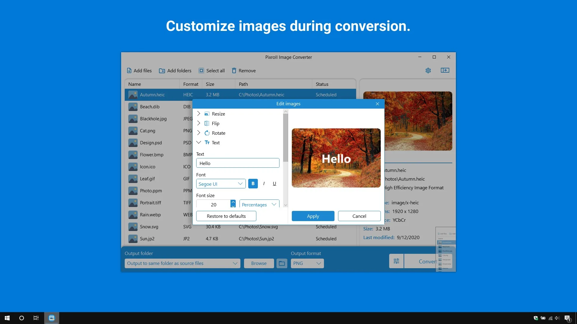 Pixroll Image Converter Lite screenshot 3