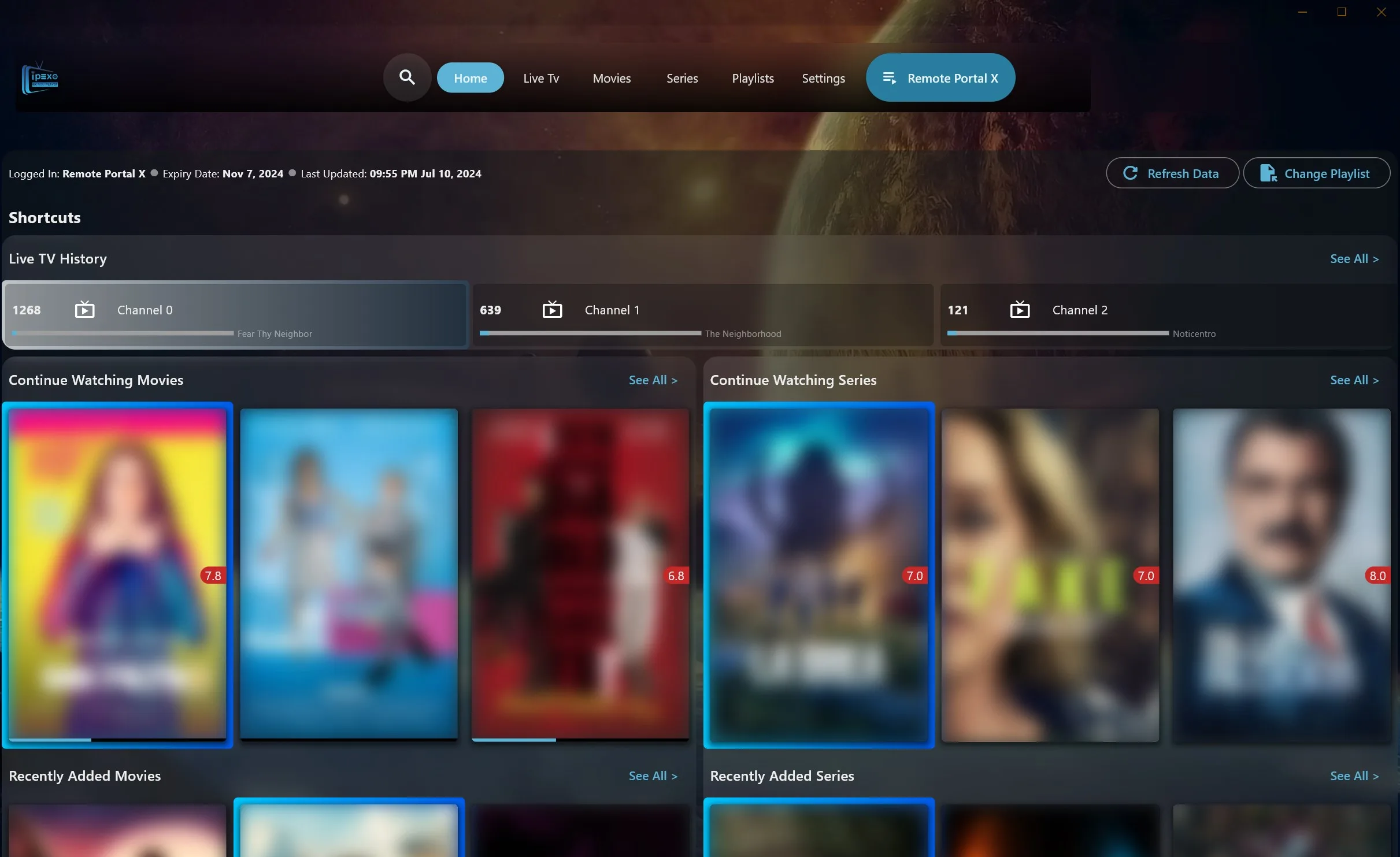 IPEXO IPTV Player screenshot 1