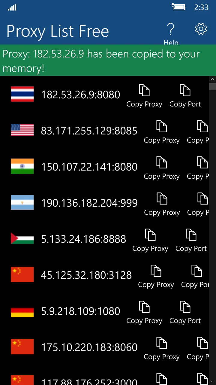 Proxy List Free screenshot 1