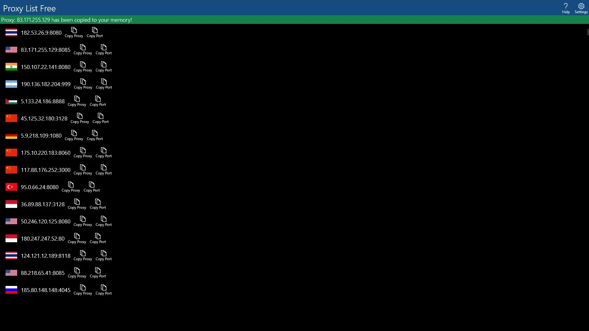 Proxy List Free screenshot 5