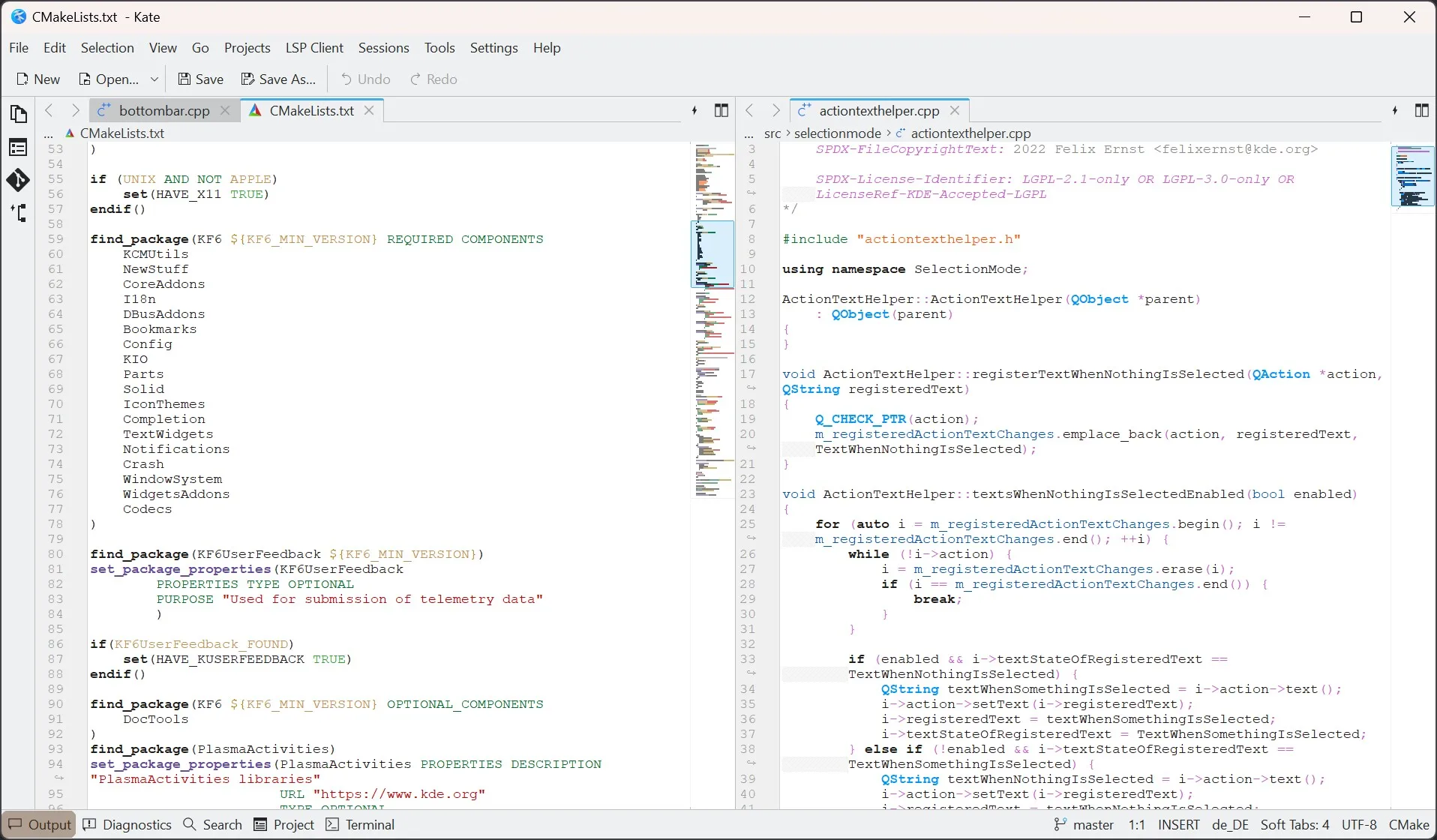 Kate screenshot 1