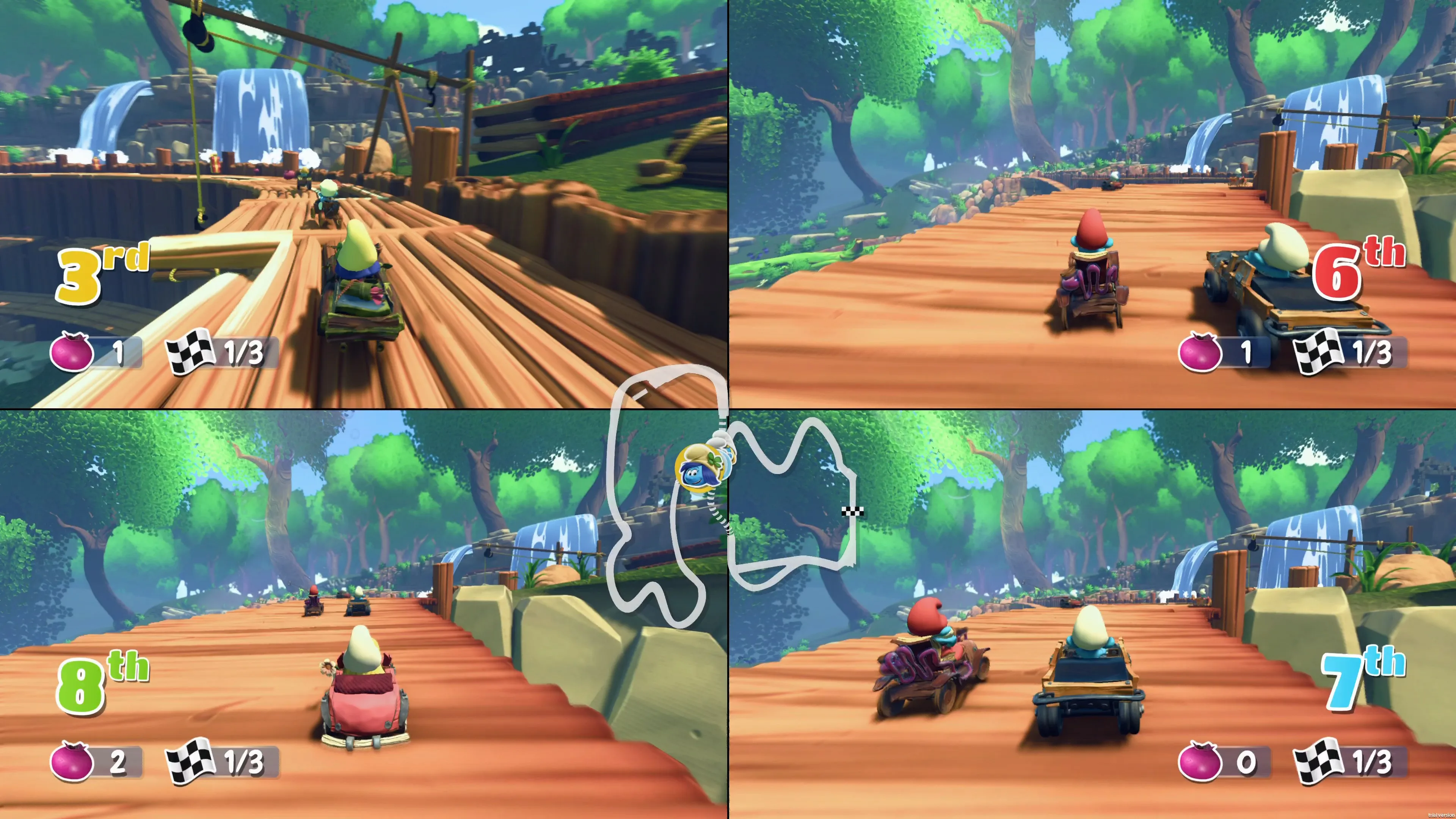 Смурфики: Картинг screenshot 2