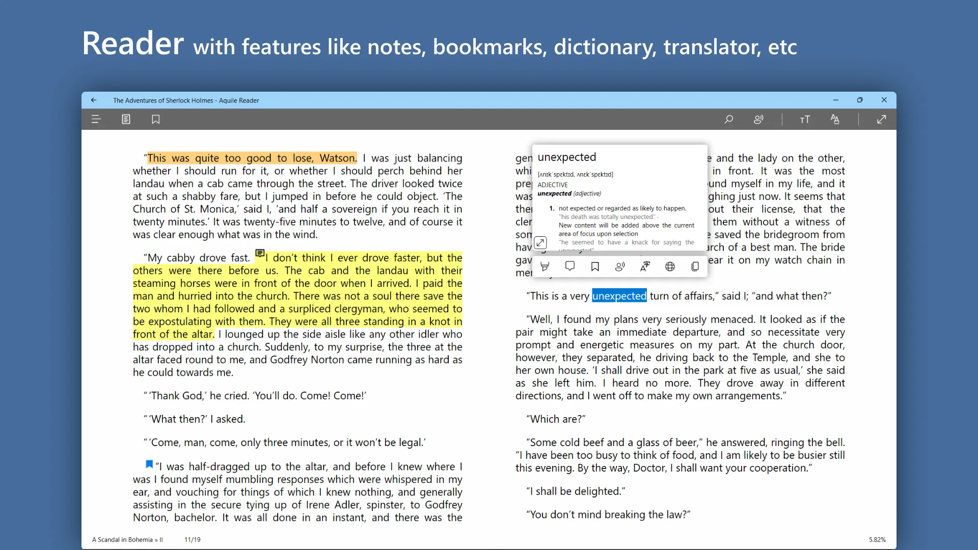Aquile Reader - Epub Pdf - Modern ebook reader screenshot 1