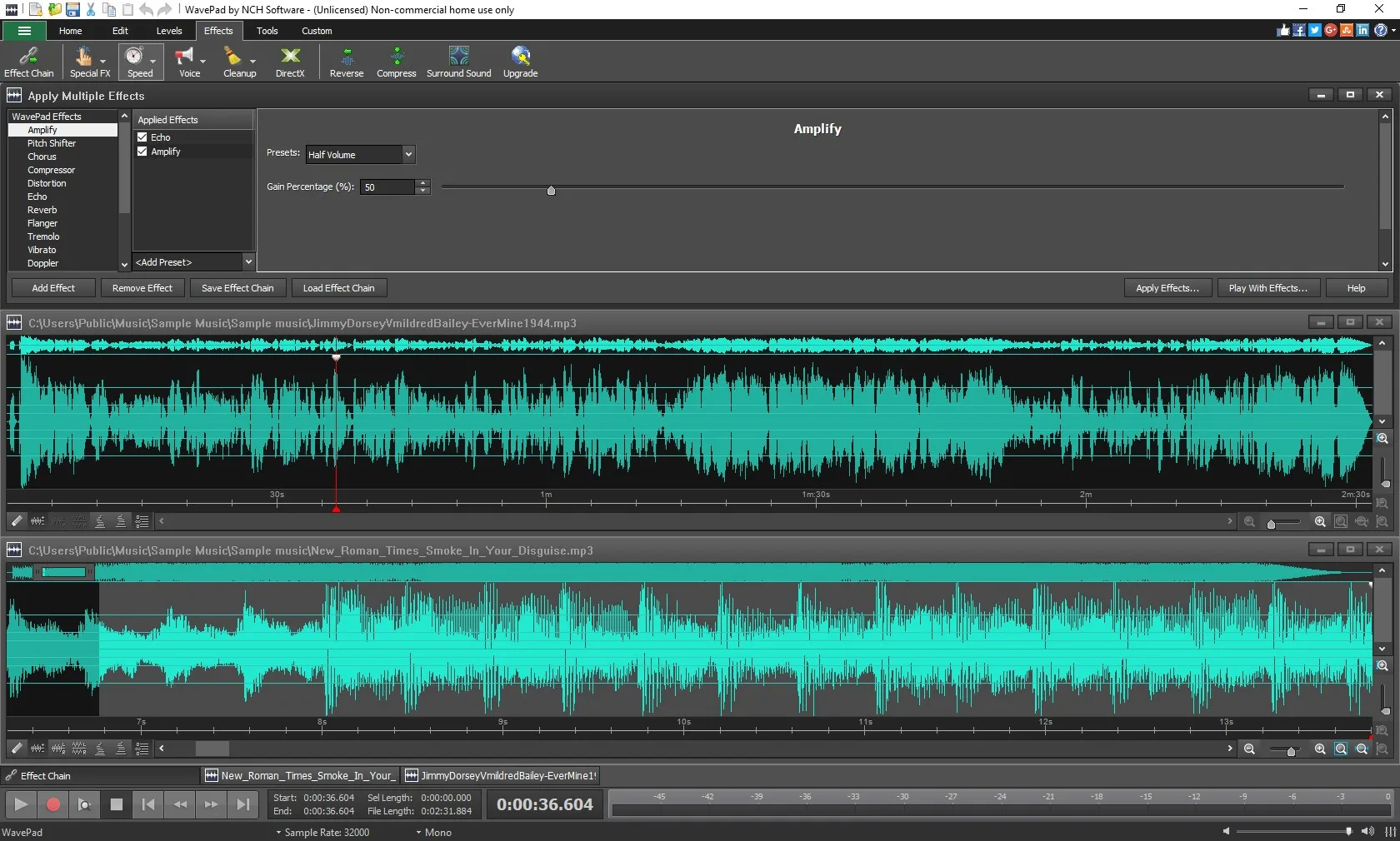 WavePad Audio Editor Software Express Edition screenshot 1