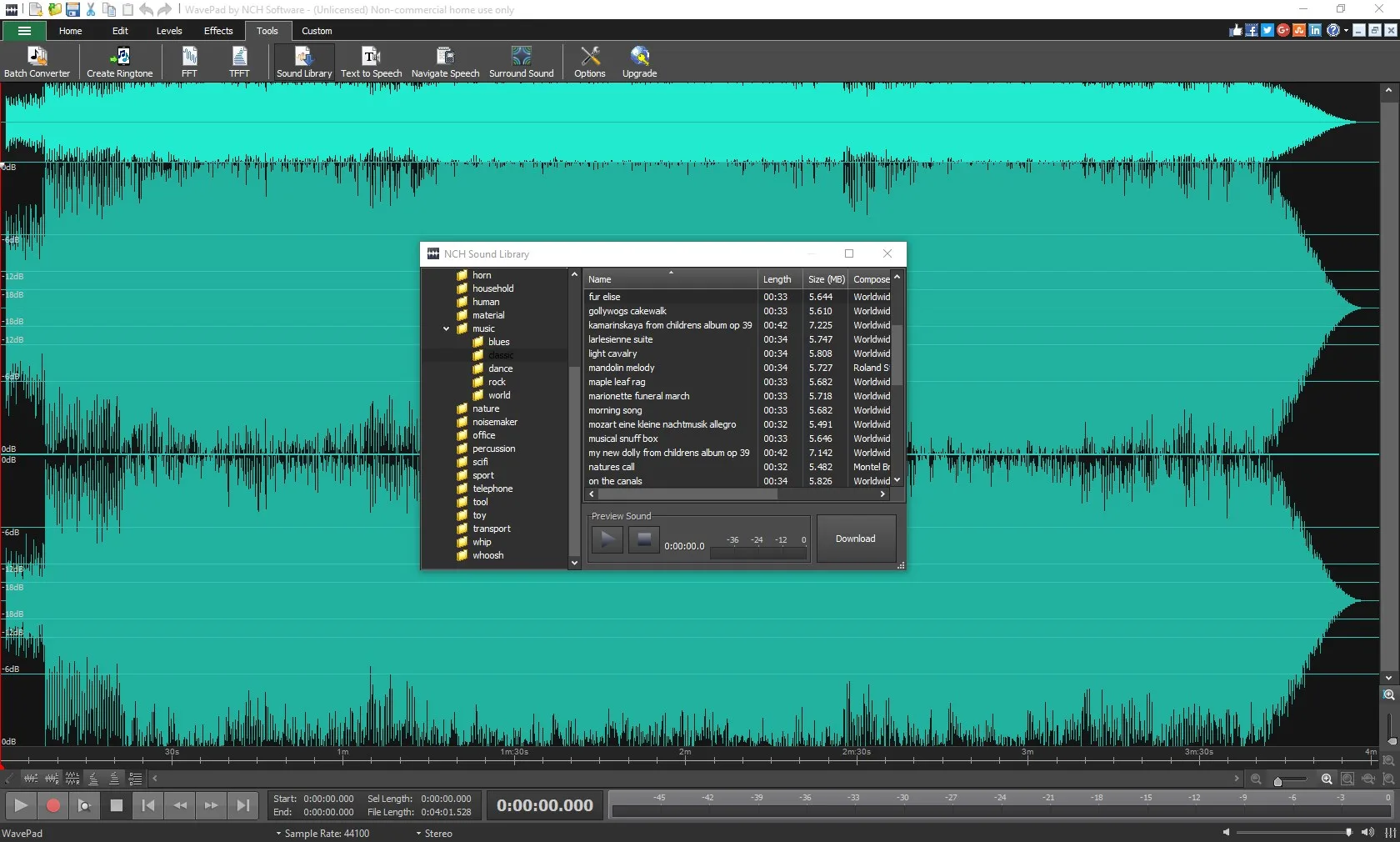 WavePad Audio Editor Software Express Edition screenshot 2