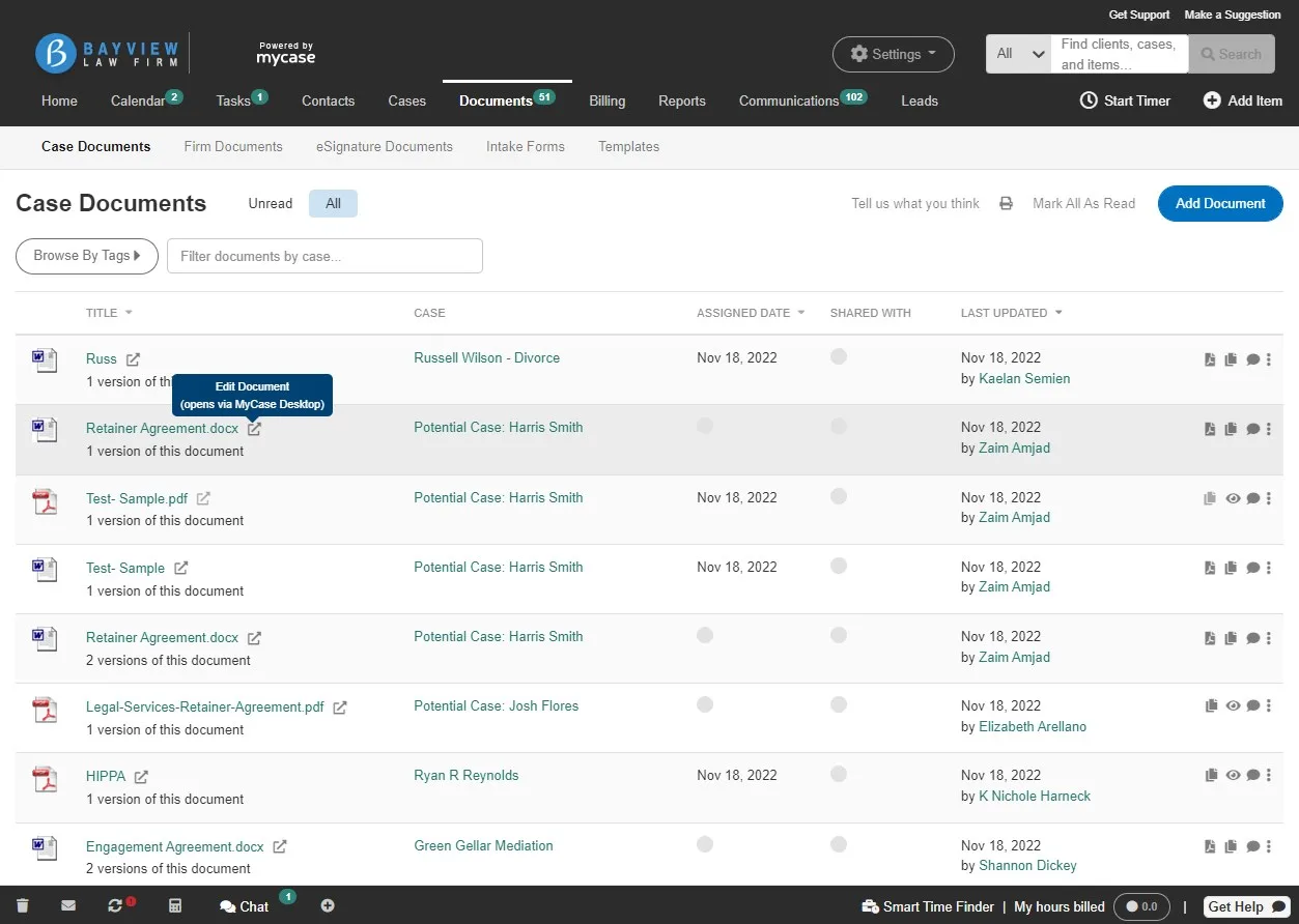 MyCase Desktop screenshot 2