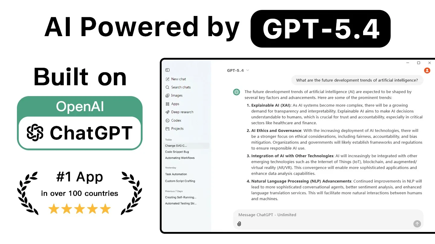 Chatbot 5.4 AI - Powered by Open API screenshot 2