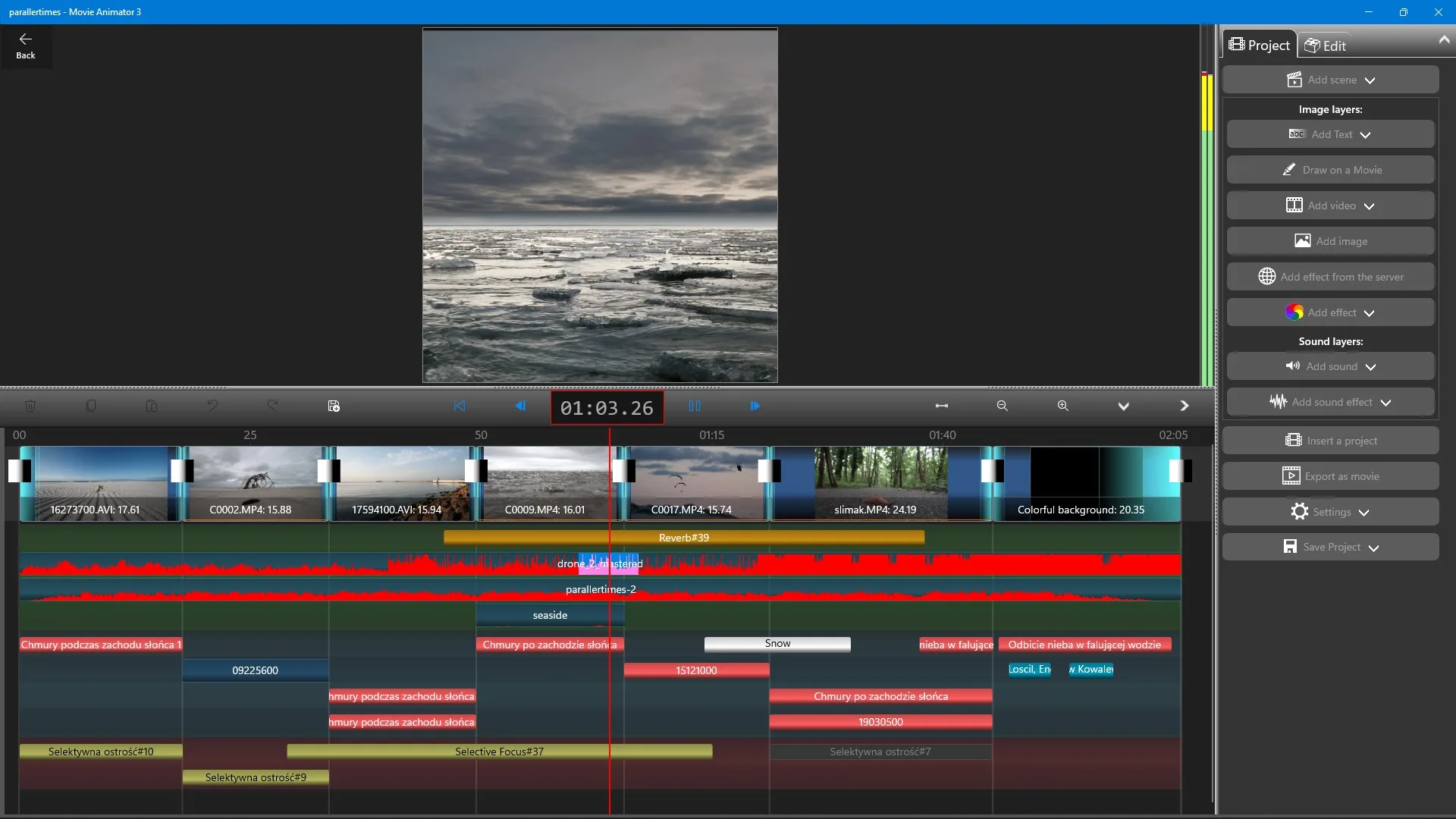Movie Animator 3 - редактор фильмов screenshot 1