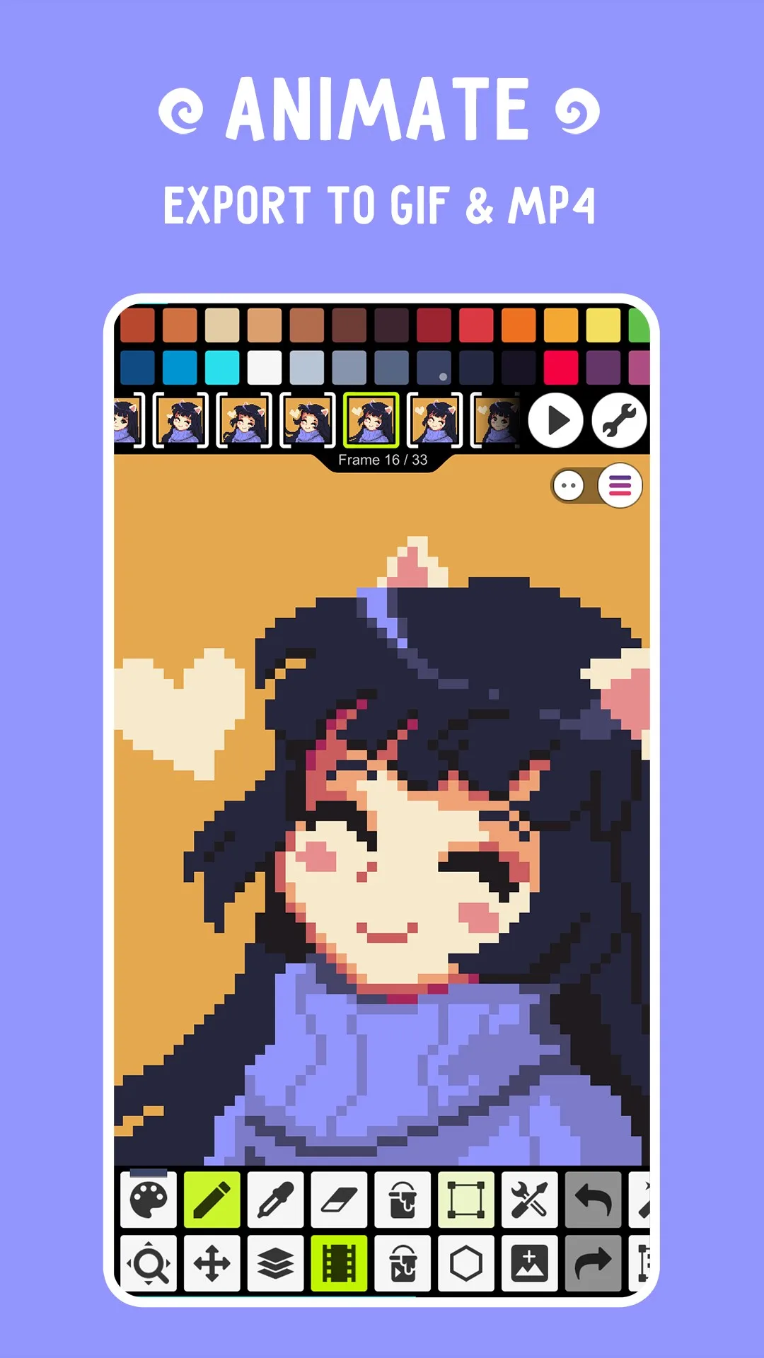 Pixel Studio - pixel art editor, GIF animation screenshot 2