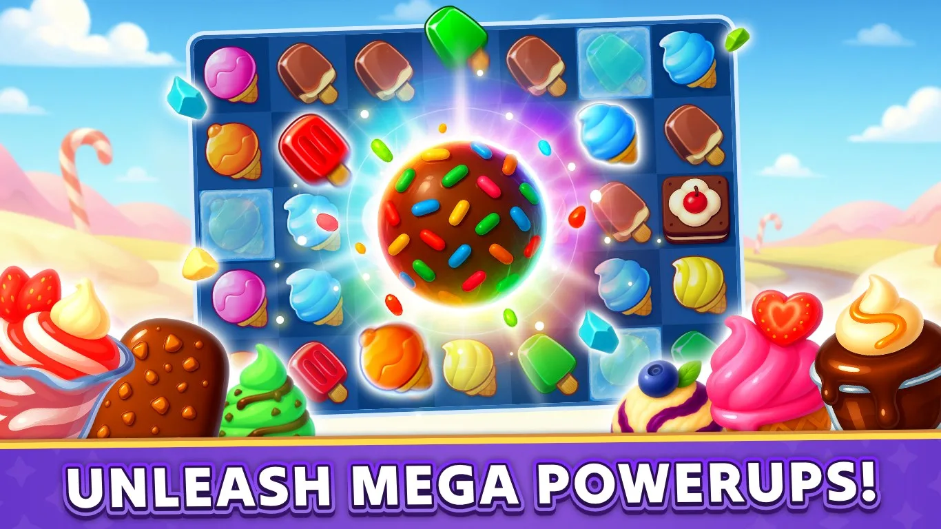 Ice Cream Paradise - Match 3 Puzzle Adventure screenshot 3