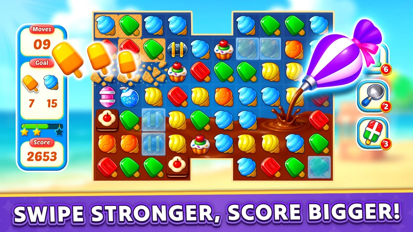 Ice Cream Paradise - Match 3 Puzzle Adventure screenshot 5