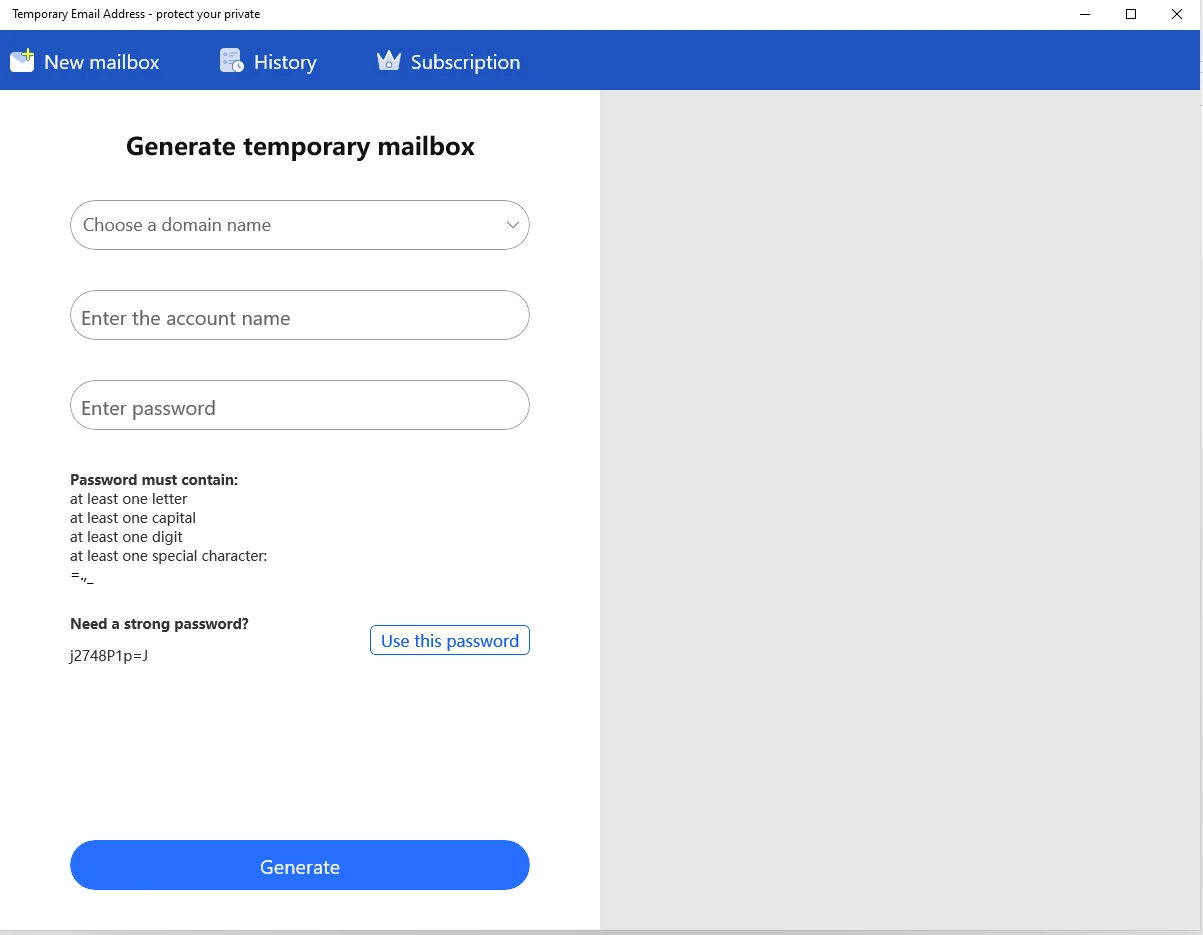 Temporary Email Address - protect your private screenshot 1