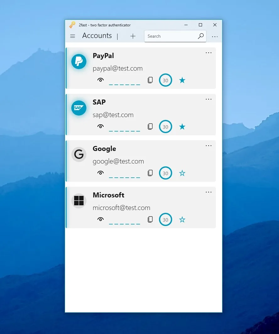 2fast – Two Factor Authenticator screenshot 1