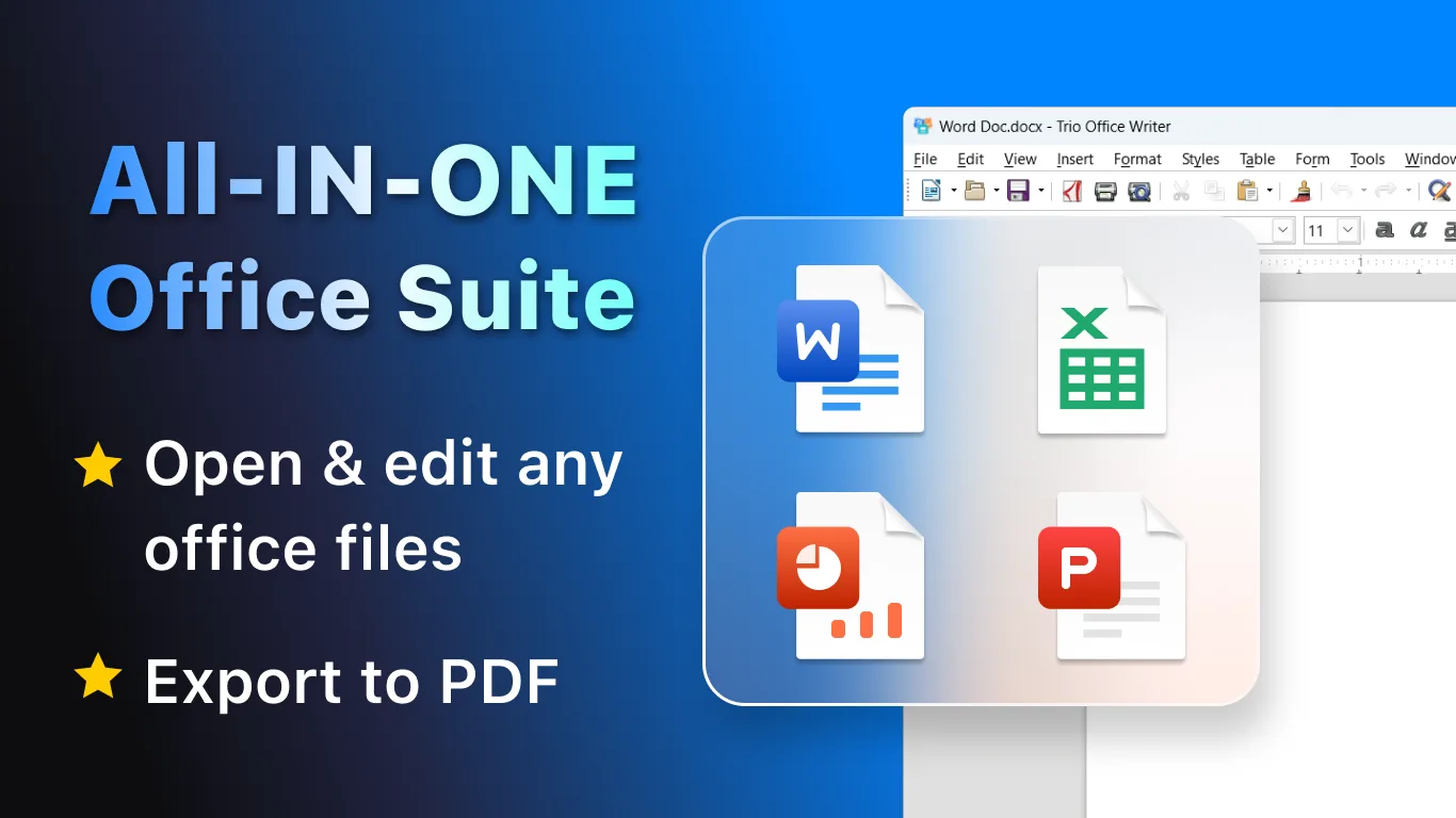 Trio Office: DOCX & XLSX Editor screenshot 3