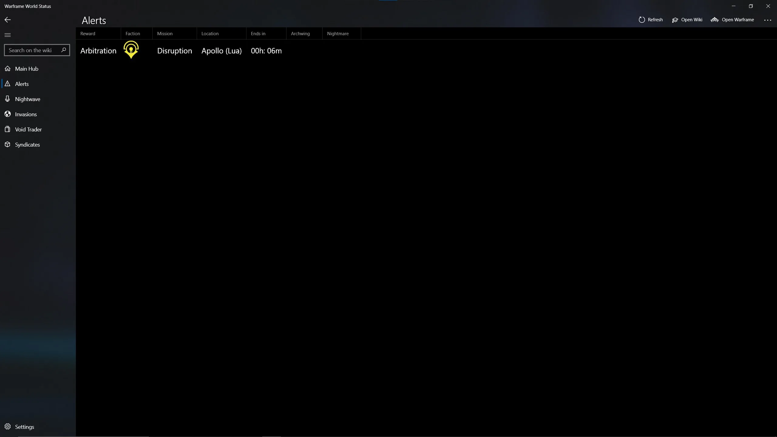 Warframe World Status screenshot 2